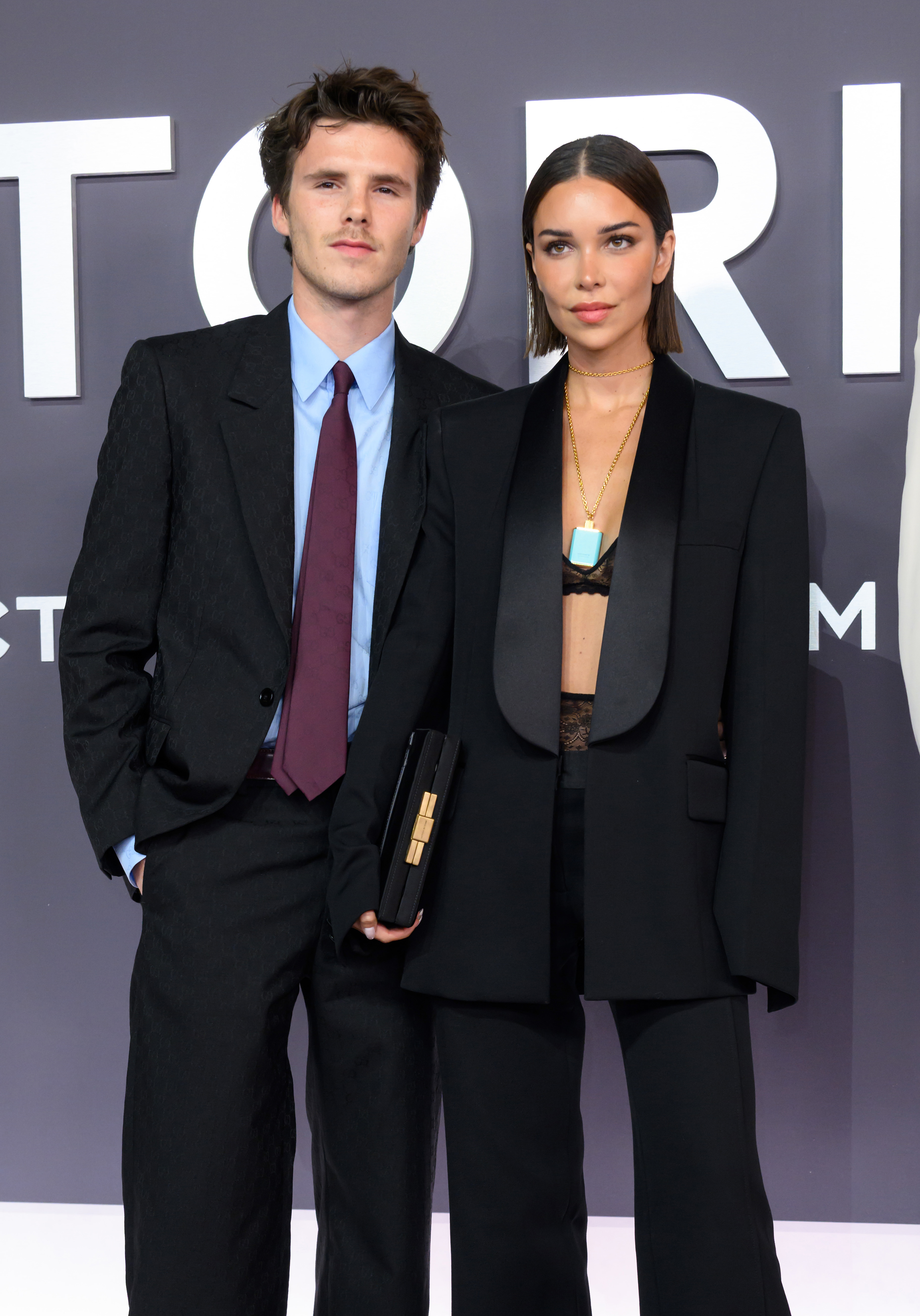 Cruz Beckham and Jackie Apostel attend the 