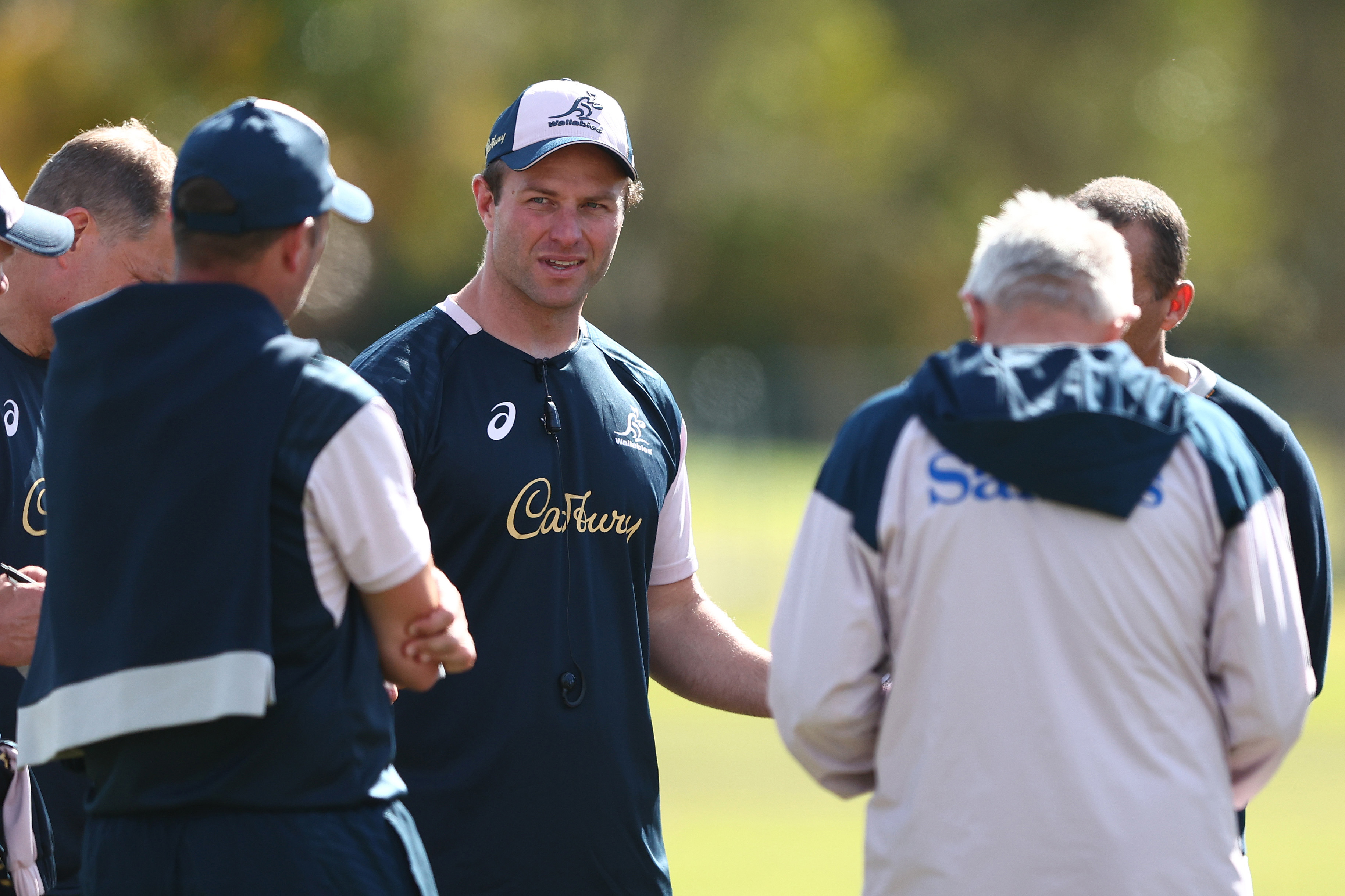 Dan Palmer during a Wallabies training session at Sanctuary Cove.