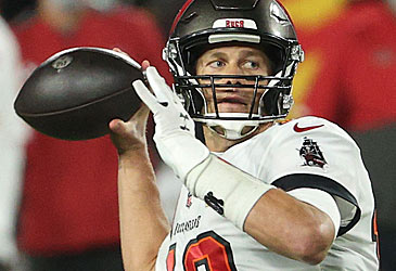 Tom Brady throwing pass in Super Bowl LV (Getty)