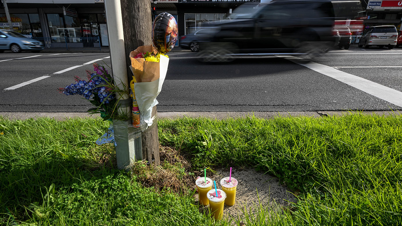 The site of a fatal car accident where a three-year-old boy died in McIntyre Road in Sunshine North.