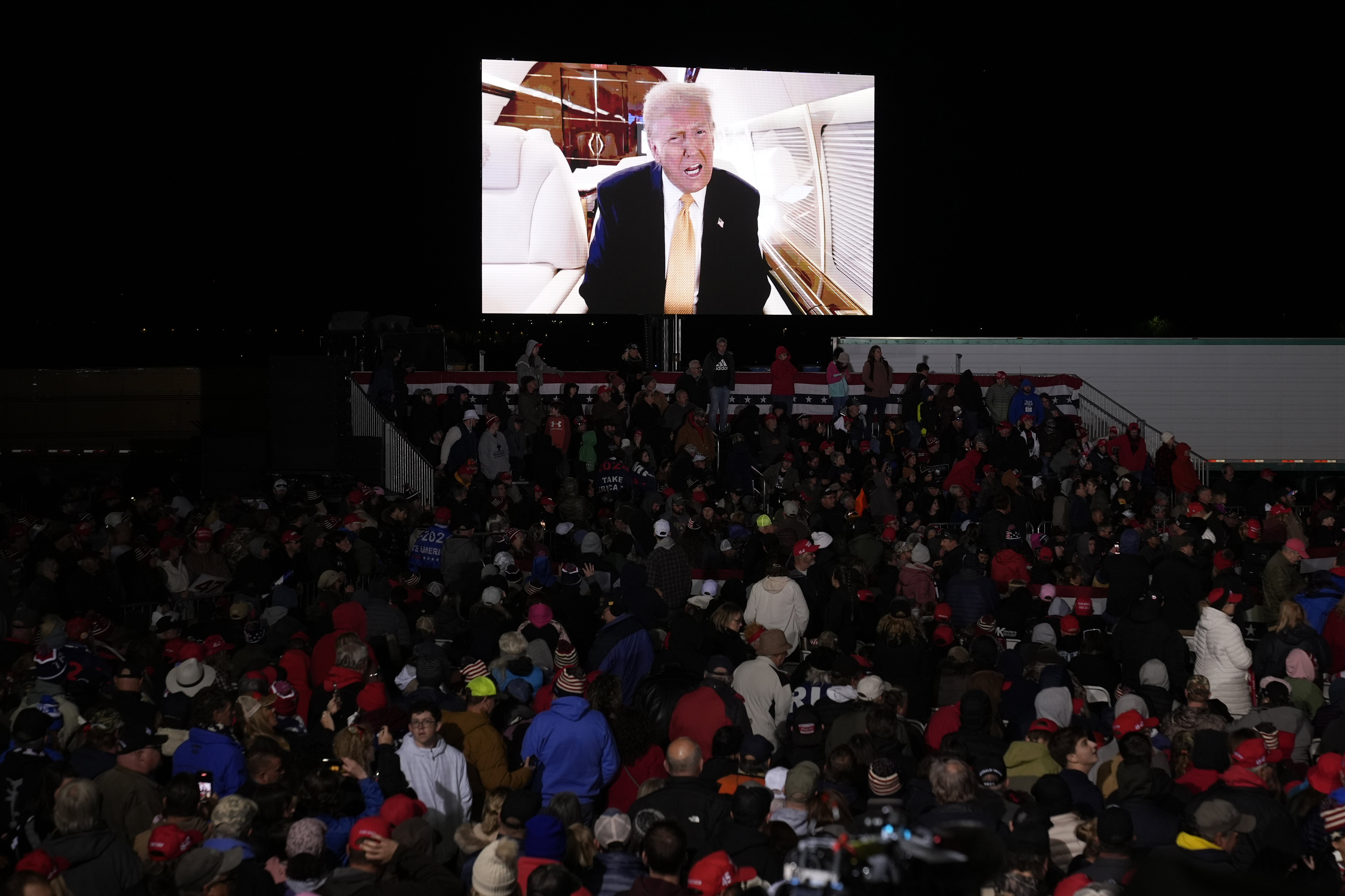 Manifestación de Donald Trump en Michigan