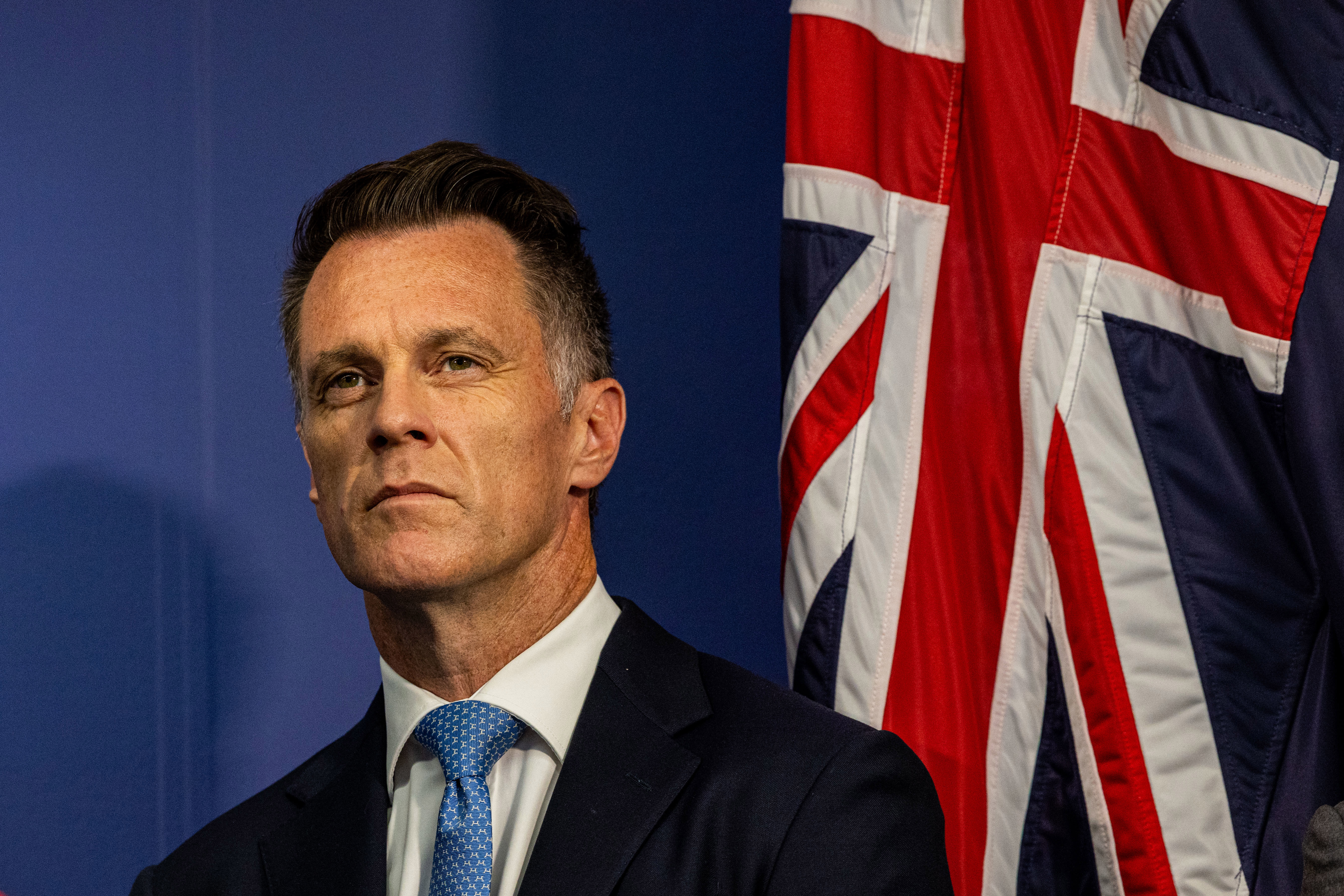 Premier of NSW Chris Minns during an update on the Bondi Beach shooting at a press conference at NSW Police Executive offices in Sydney, Tuesday, 16 December 2025.