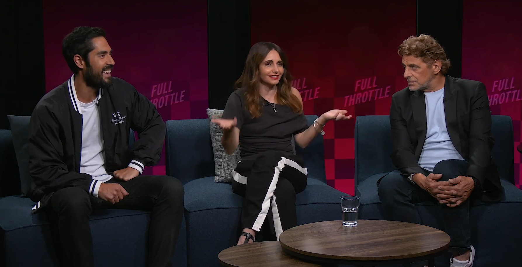 Tai Hara, Pia Miranda and Vince Colosimo at the full throttle press junket