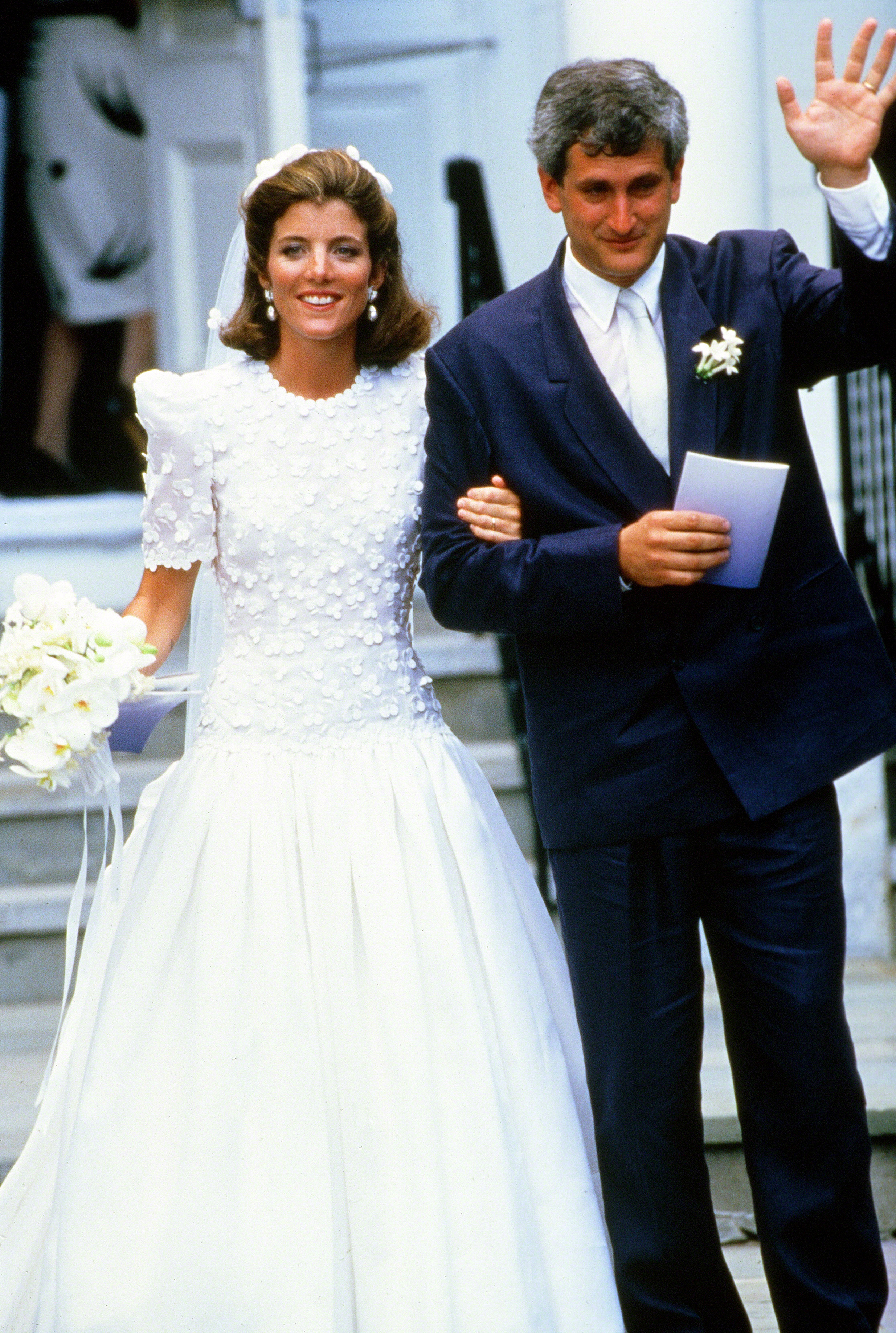 Caroline Kennedy and Edwin Schlossberg married in the Church of Our Lady of Victory on July 19, 1986 in Hyannis Port, Massachusetts. (Photo by PL Gould/IMAGES/Getty Images)