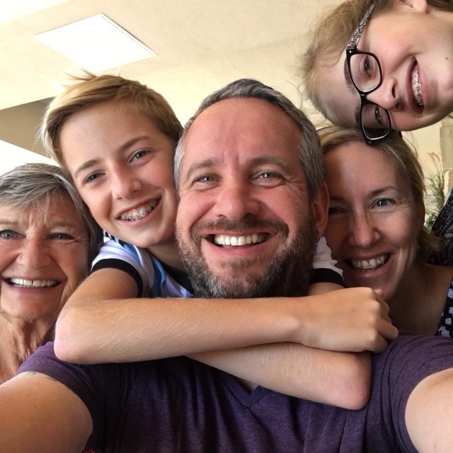 Daniel Enright with his family.