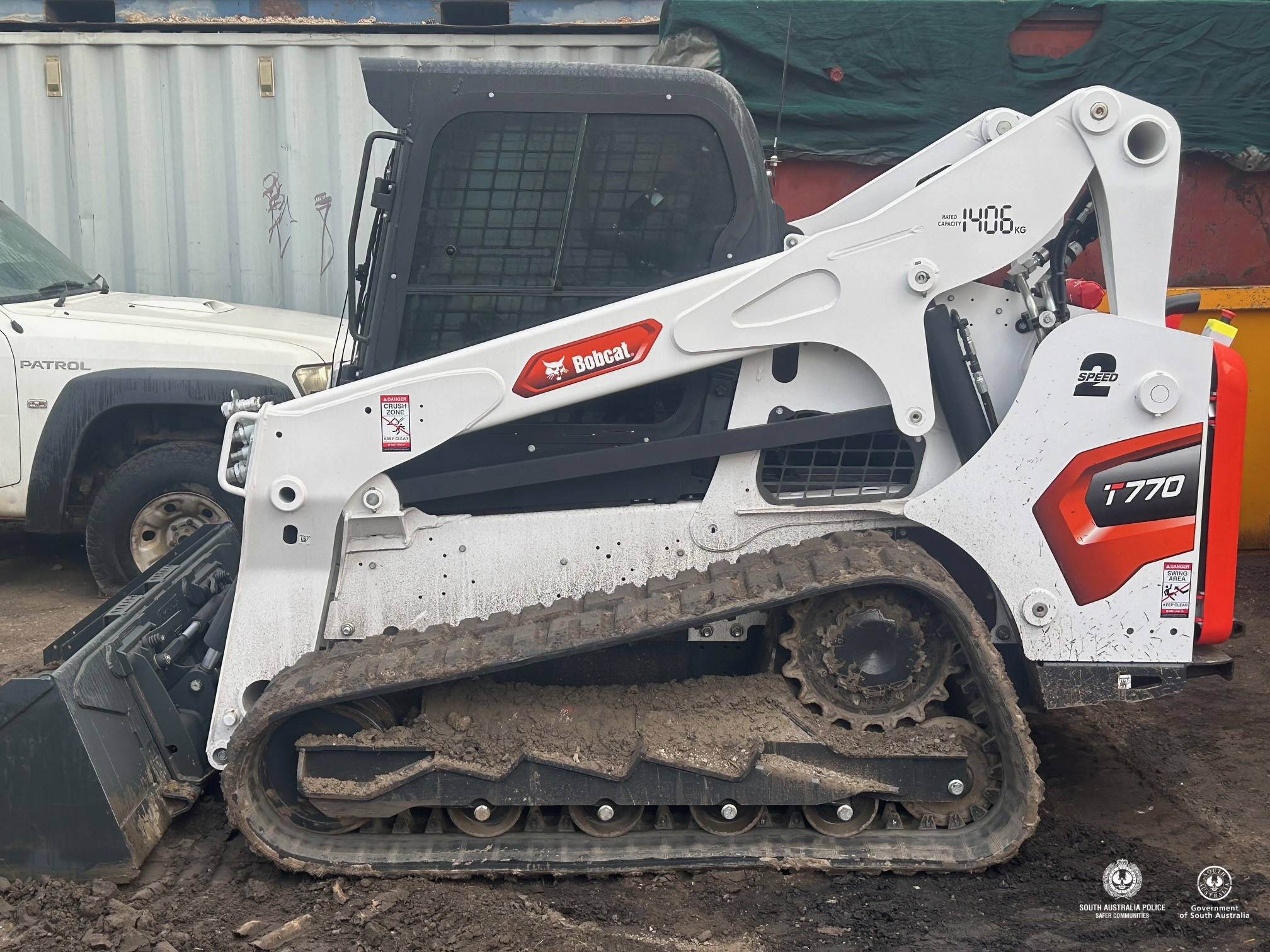 A bobcat was among the allegedly stolen haul.