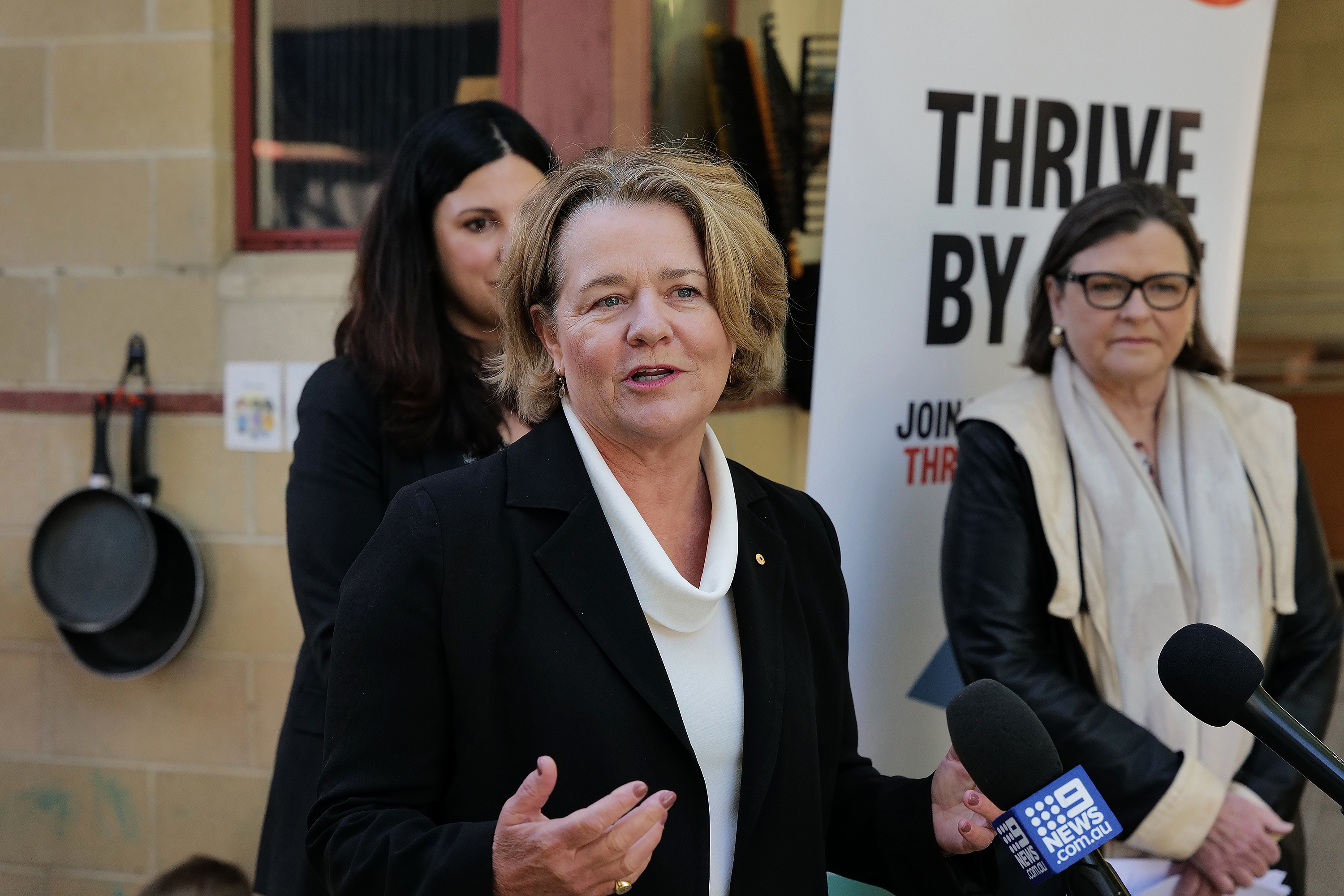 Photo of Billionaire philanthropist Nicola Forrest  gives a press conference at Goodstart Box Hil centre on Tuesday 3 May 2022 