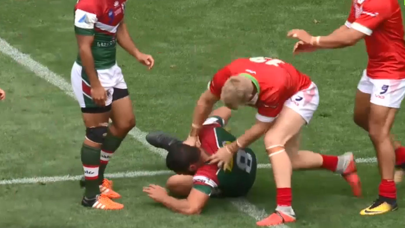 Rugby League World Cup 9s Lebanon campaign over after Wales defeat, sin binned after fight, Daniel Fleming, Travis Robinson