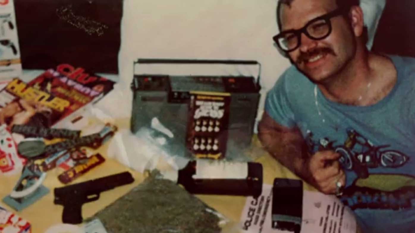 Roy Lewis Norris, seen shortly before his arrest, with a handgun, a bag of marijuana, chloroform and pornography.