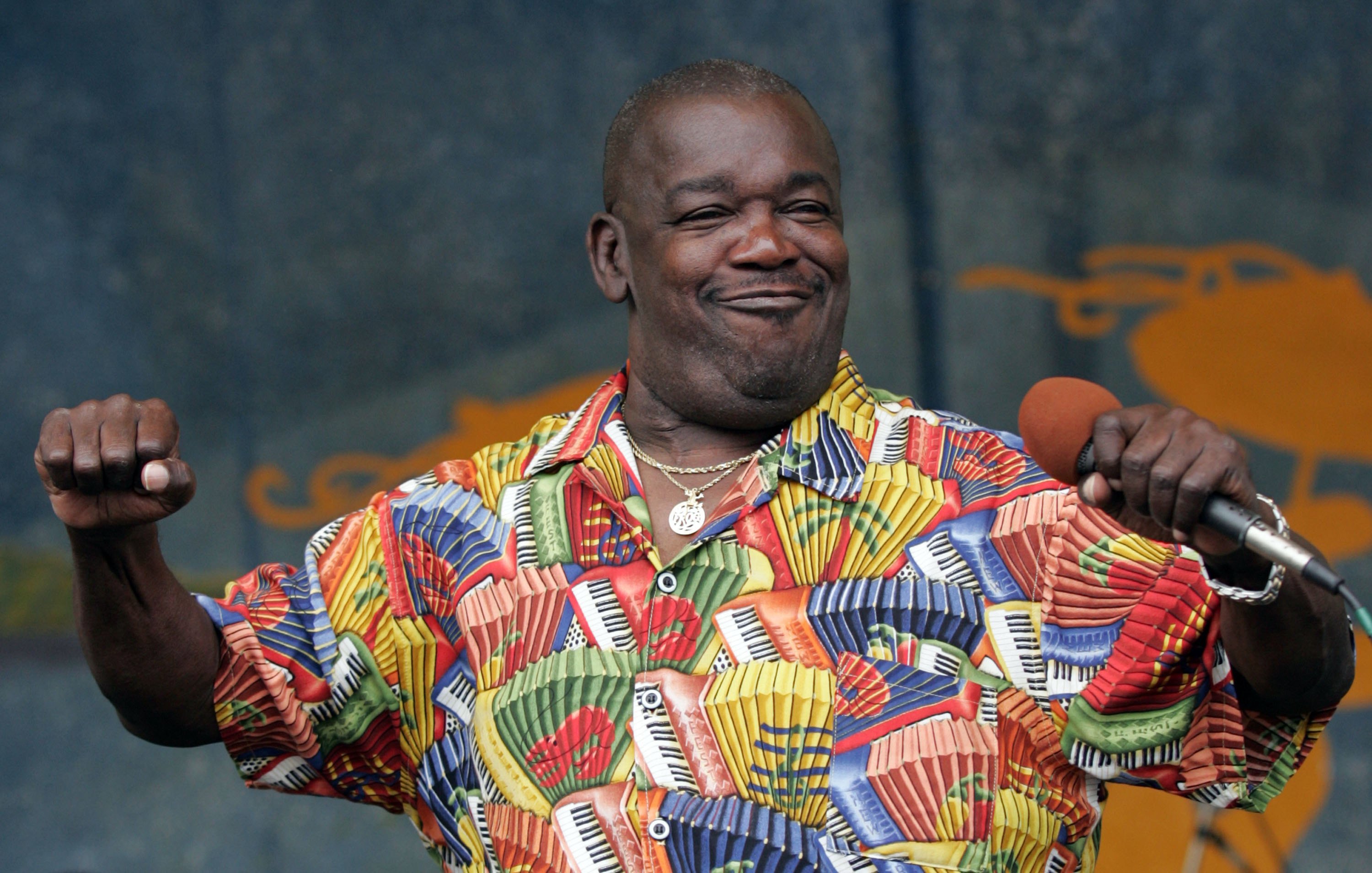 Clarence "Frogman" Henry performs at the New Orleans Jazz & Heritage Festival on April 29, 2006