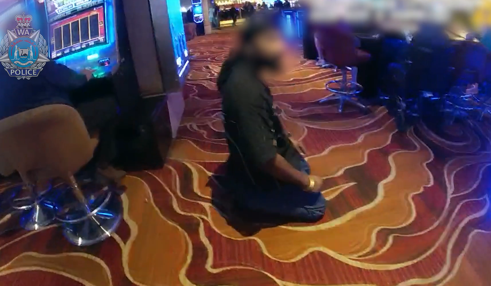 Police swarm Perth casino after man accused of pointing gun-shaped object at car