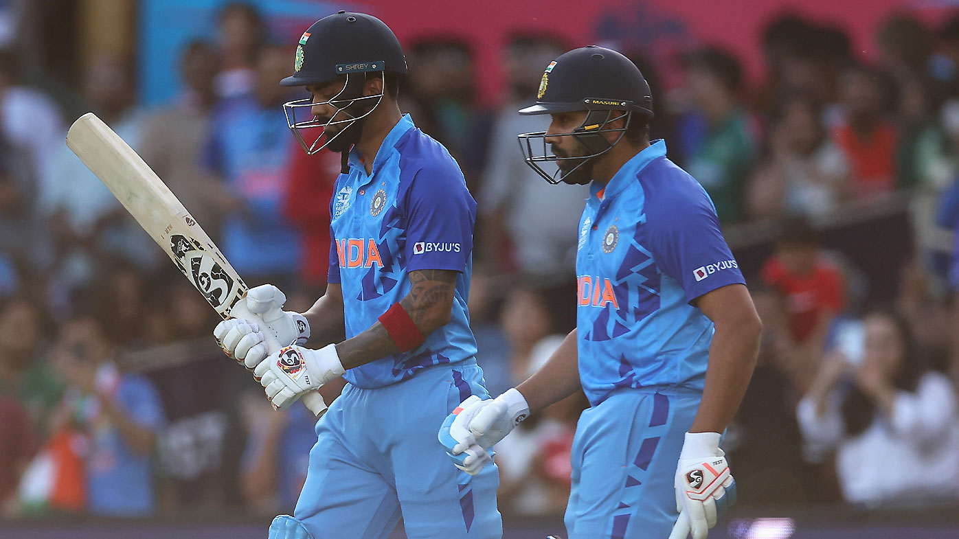 KL Rahul and Rohit Sharma in action at the T20 World Cup