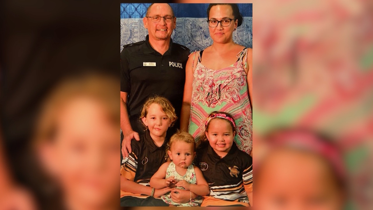 The family moved to the Tiwi Islands while NT police officer Stephen Thomson was serving on the island