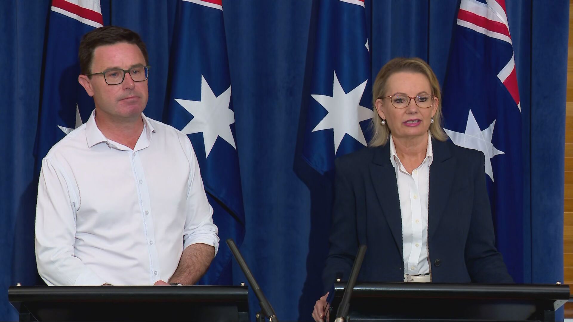Coalition reunites - Sussan Ley and David Littleproud