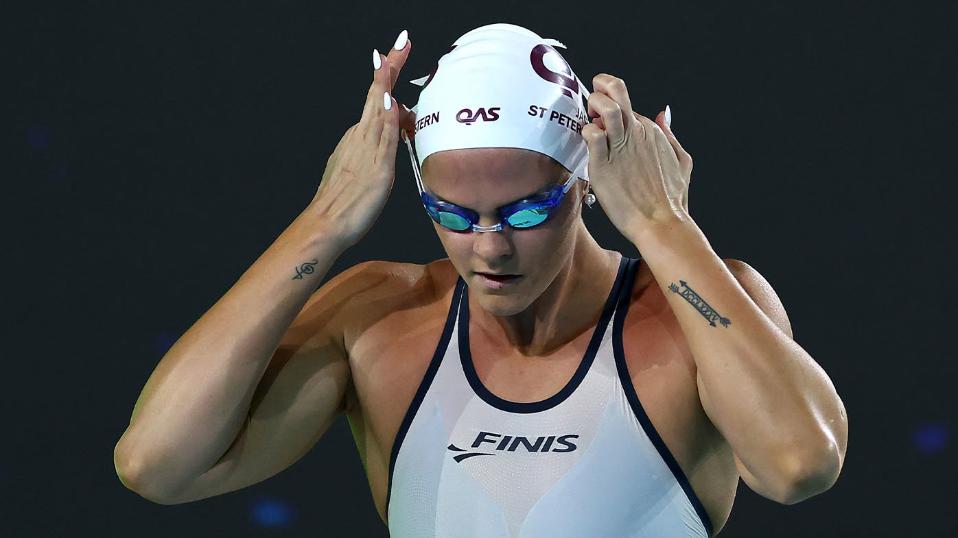 Shayna Jack ahead of her 200m freestyle heat on Wednesday morning.