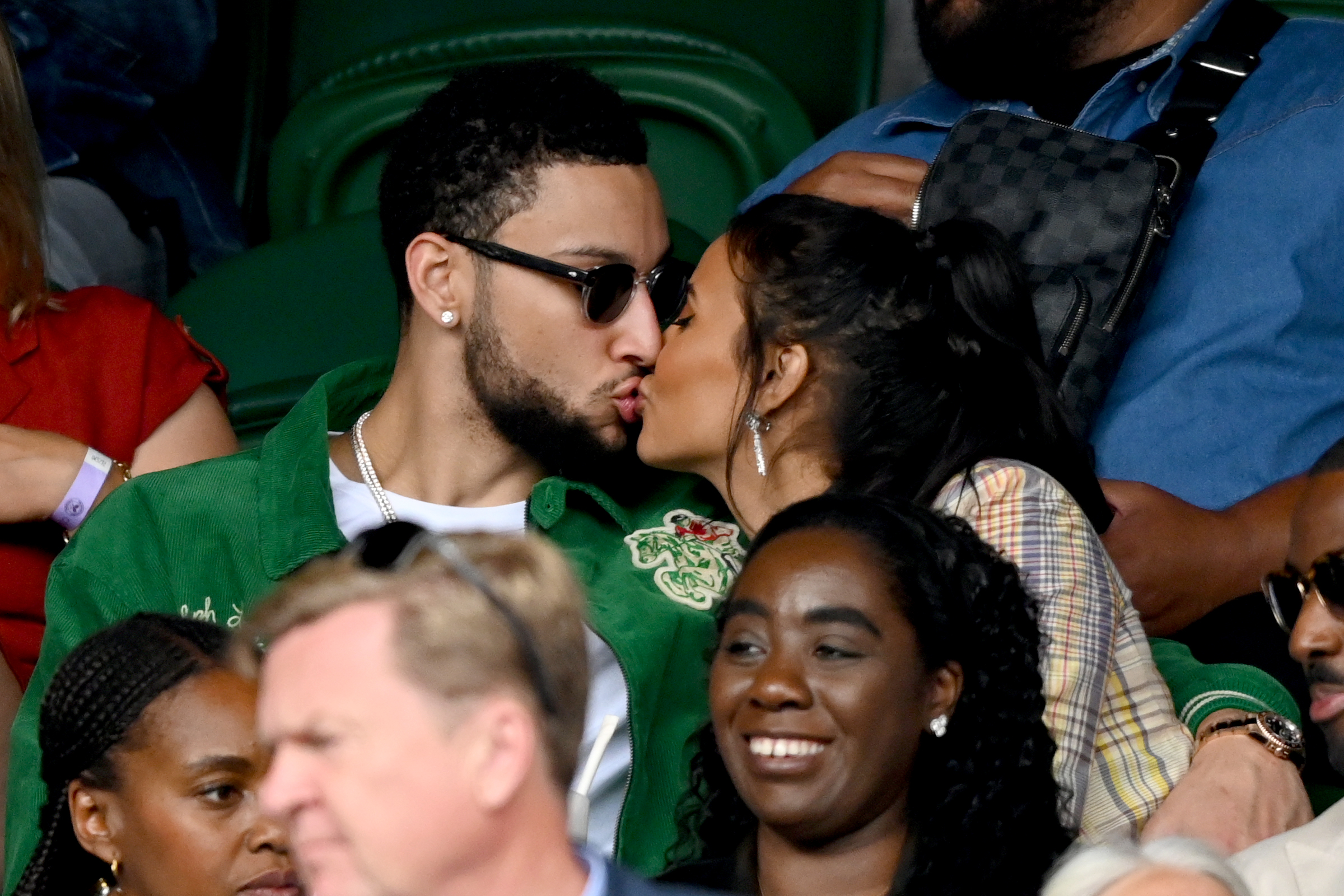Ben Simmons and Maya Jama attend Wimbledon July 5