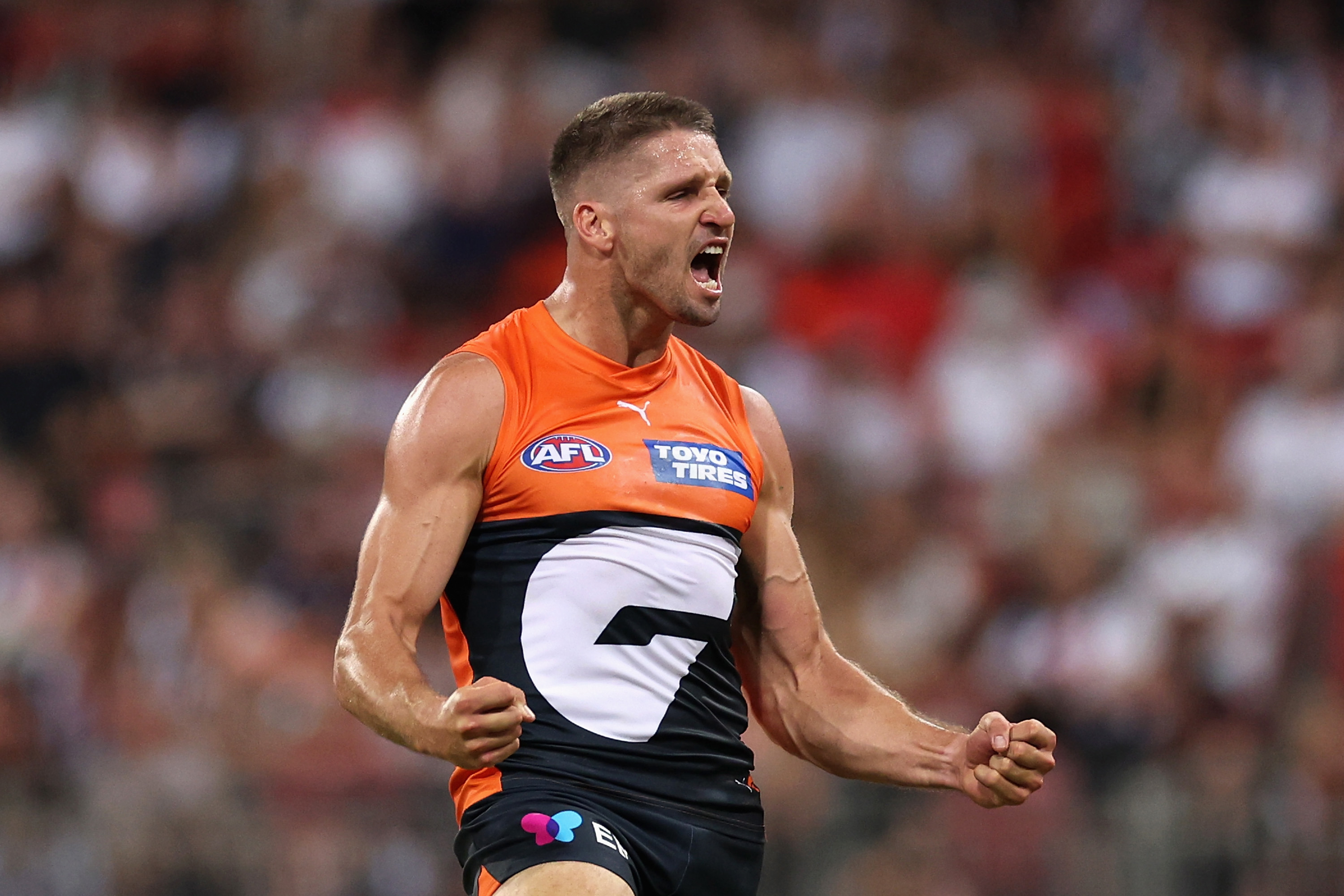 Jesse Hogan kicked six against North Melbourne.