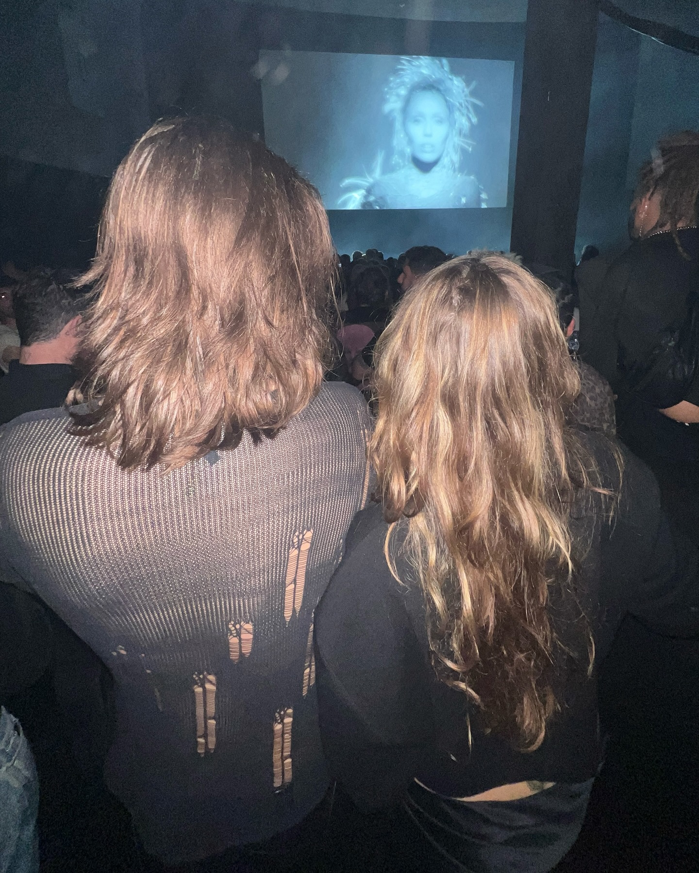 Damian Hurley and Miley Cyrus at the premiere of Something Beautiful
