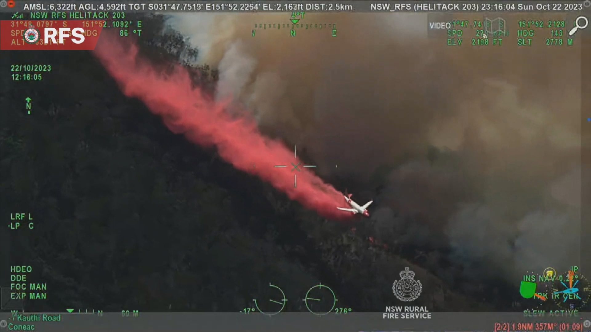 A fire north of Gloucester, NSW