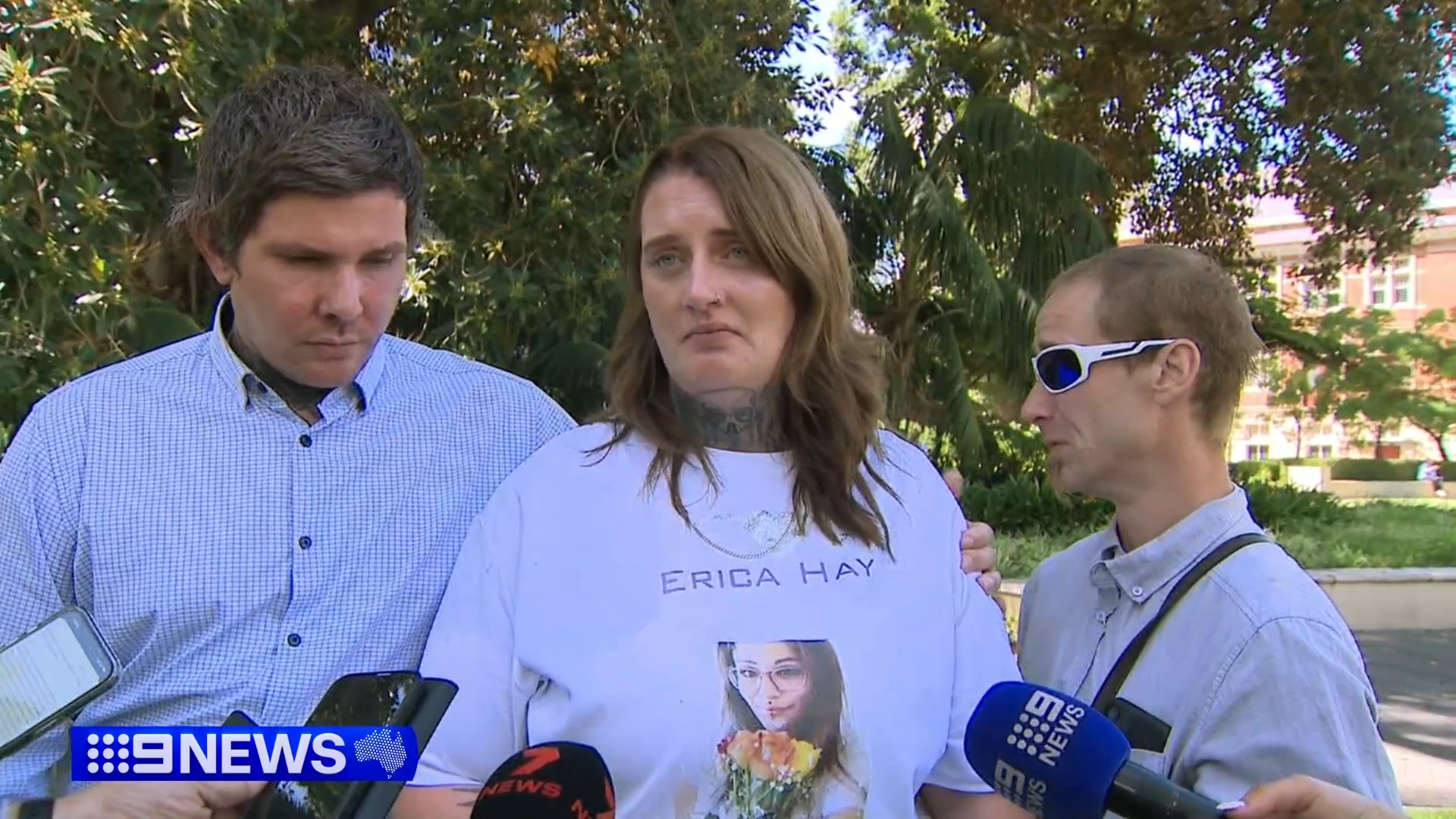 Erica Hay's family outside the WA Supreme Court 