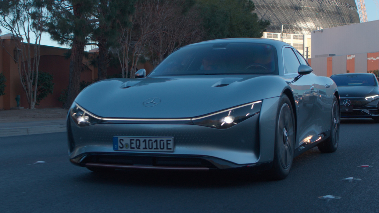MERCEDES Vision EQXX at CES Las Vegas.