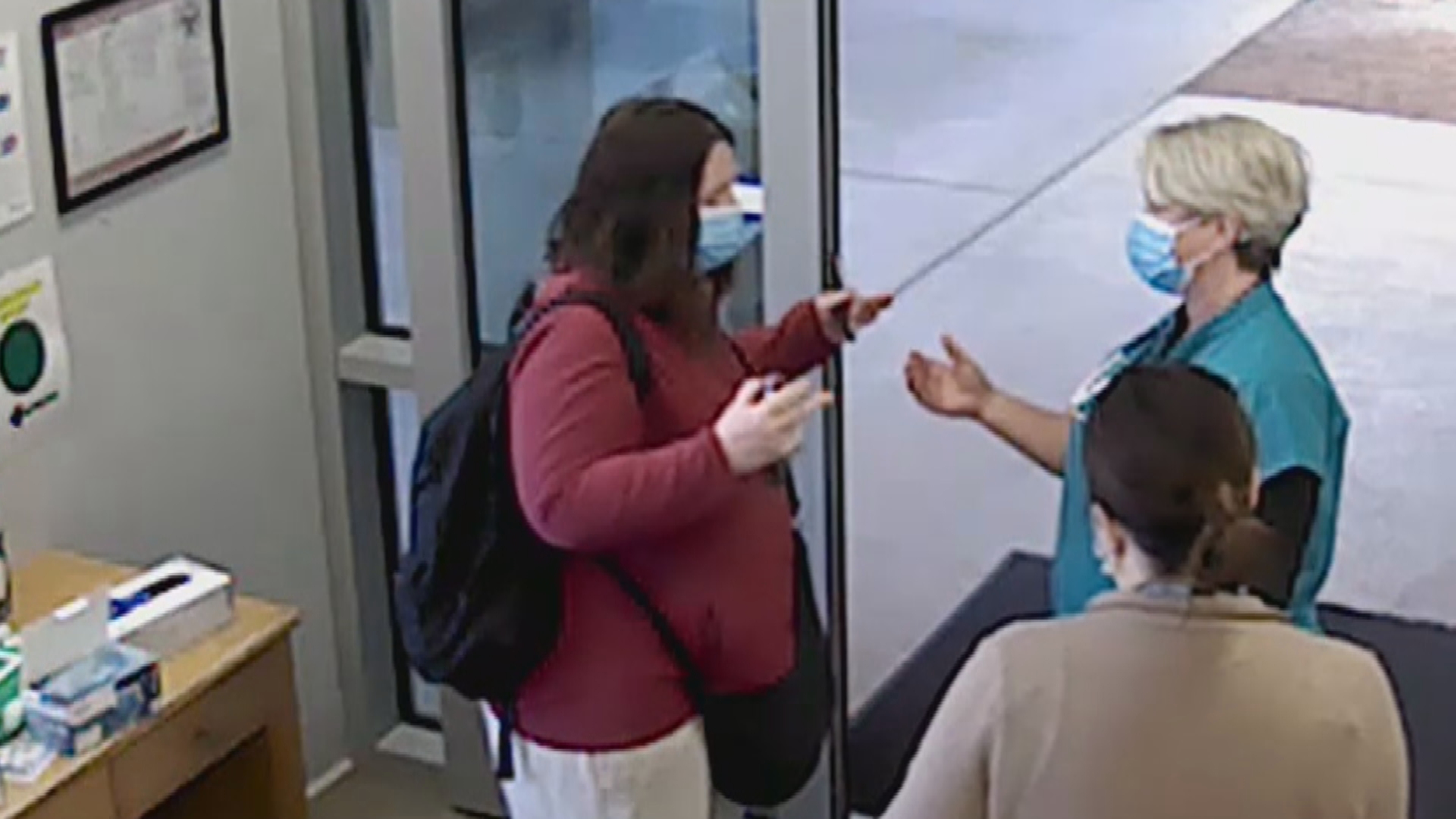 CCTV footage shows Patterson attempting to leave Leongatha Hospital shortly after arriving on the morning of July 31.