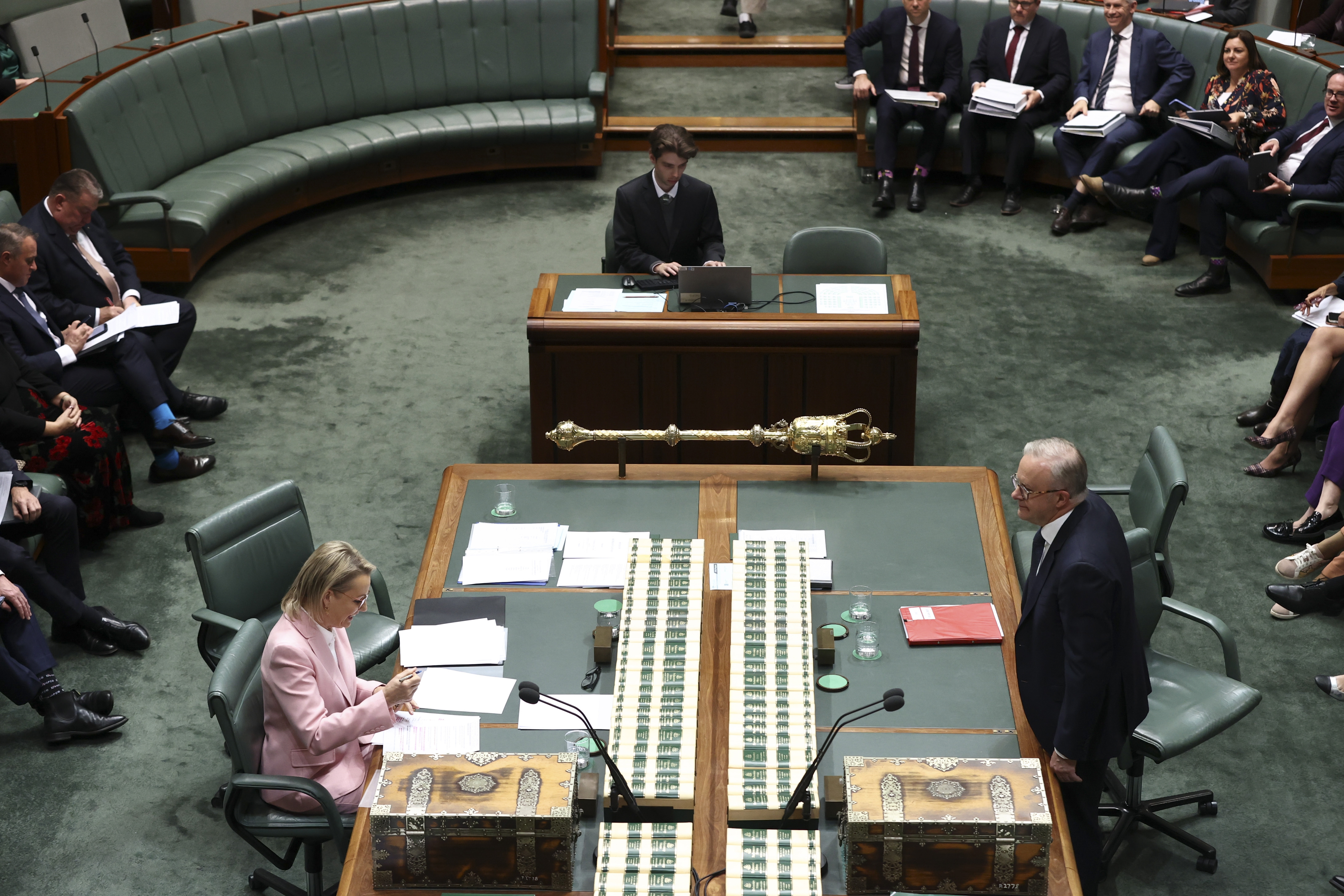 Leader of the Opposition Sussan Ley and Prime Minister Anthony Albanese during the first Question Time of the 48th parliament in the House of Representatives at Parliament House in Canberra