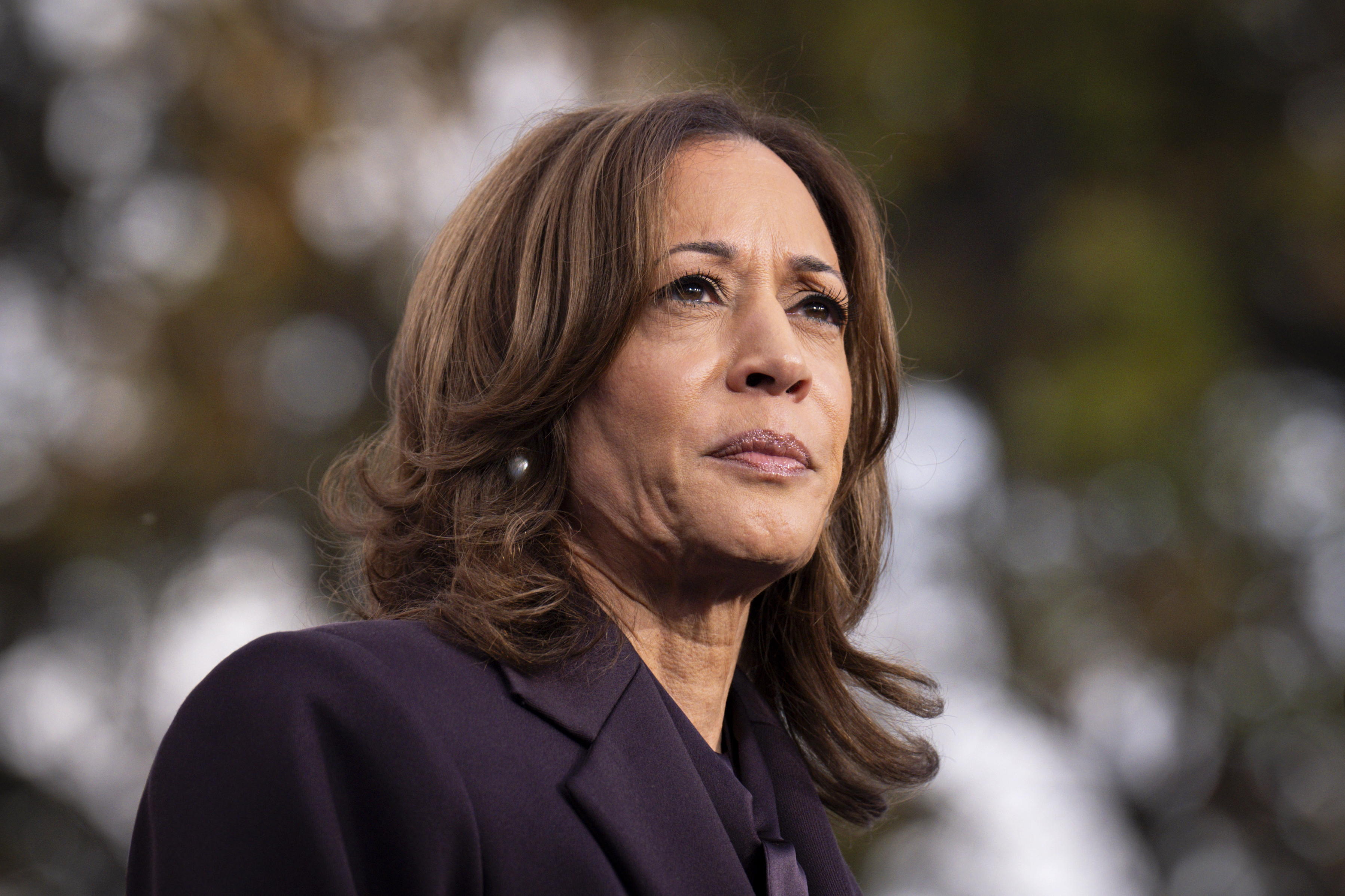 Democratic presidential nominee Vice President Kamala Harris delivers a concession speech after the 2024 presidential election, Wednesday, Nov. 6, 2024, on the campus of Howard University in Washington. (AP Photo/Jacquelyn Martin)