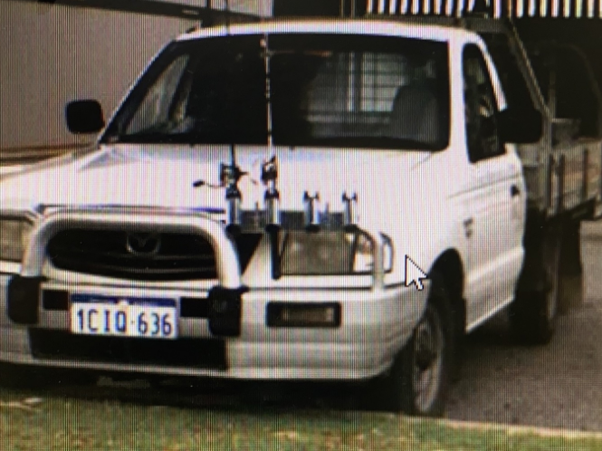 Police believe the couple were travelling in a white 2006 Mazda B2600.