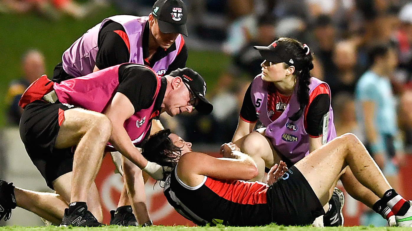 Hunter Clark of the Saints receives attention