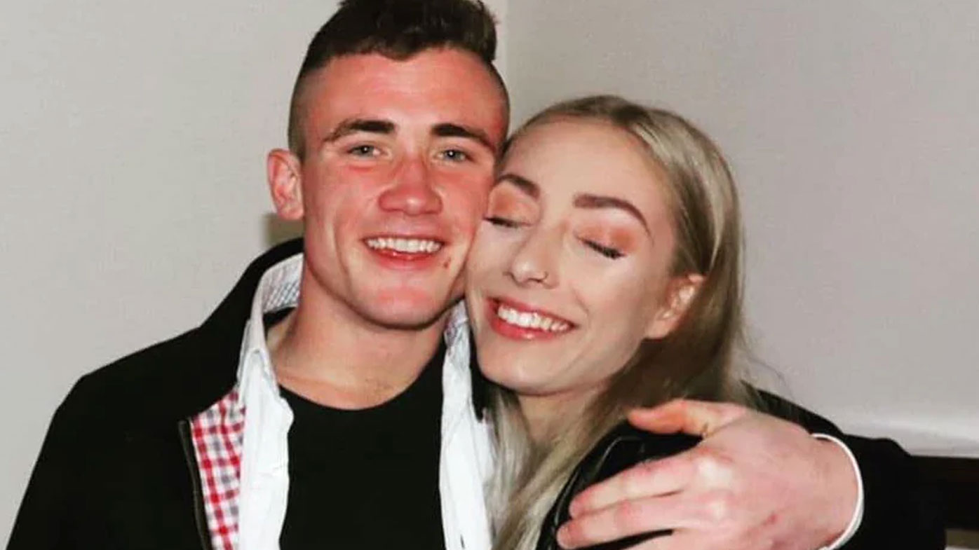 Liam Cahill with friend Macayla Dickson.