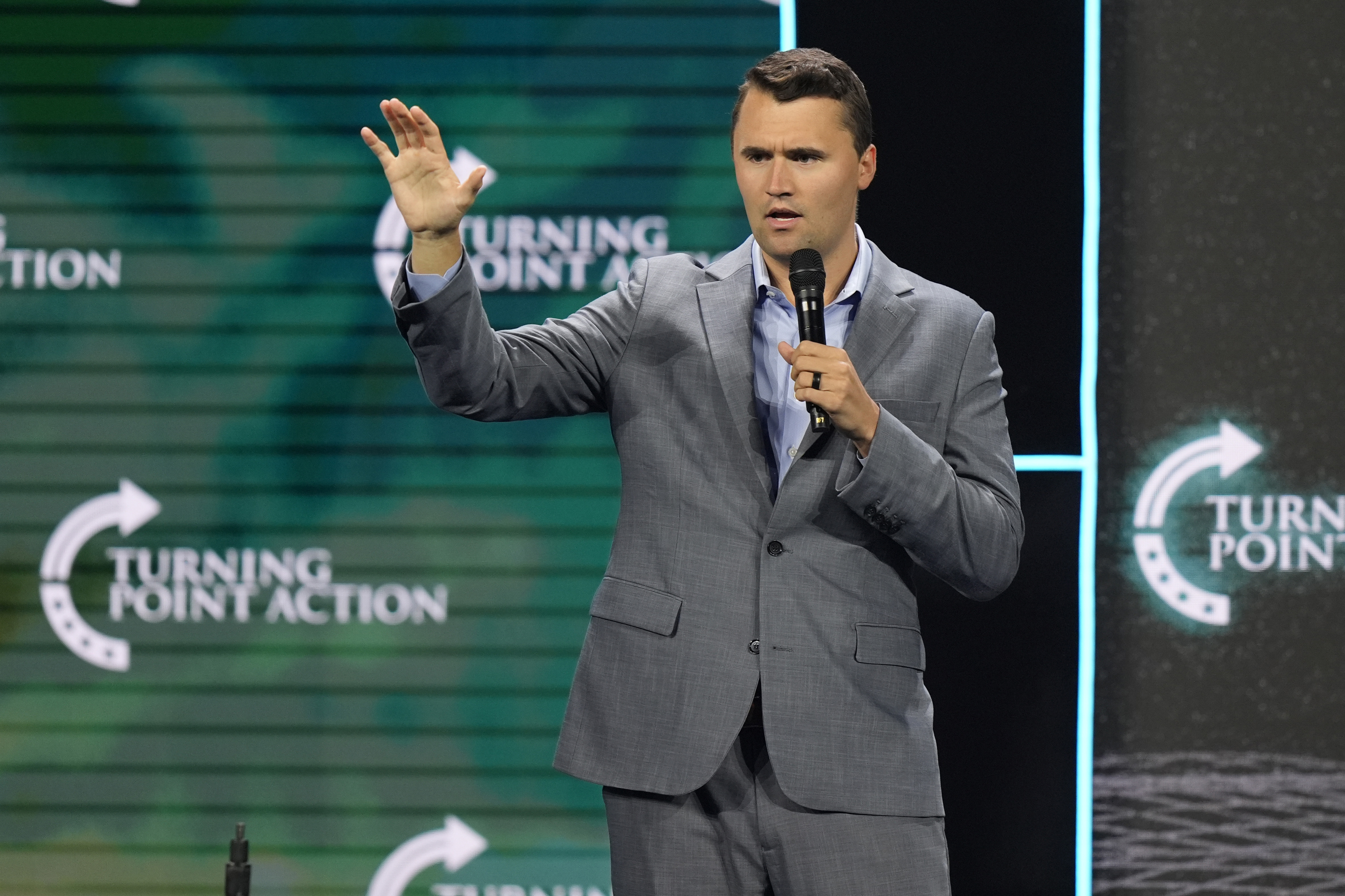 Turning Point USA Founder Charlie Kirk speaks at The Believers' Summit 2024 at a Turning Point Action event in West Palm Beach, Fla., July 26, 2024. (AP Photo/Lynne Sladky, File)
