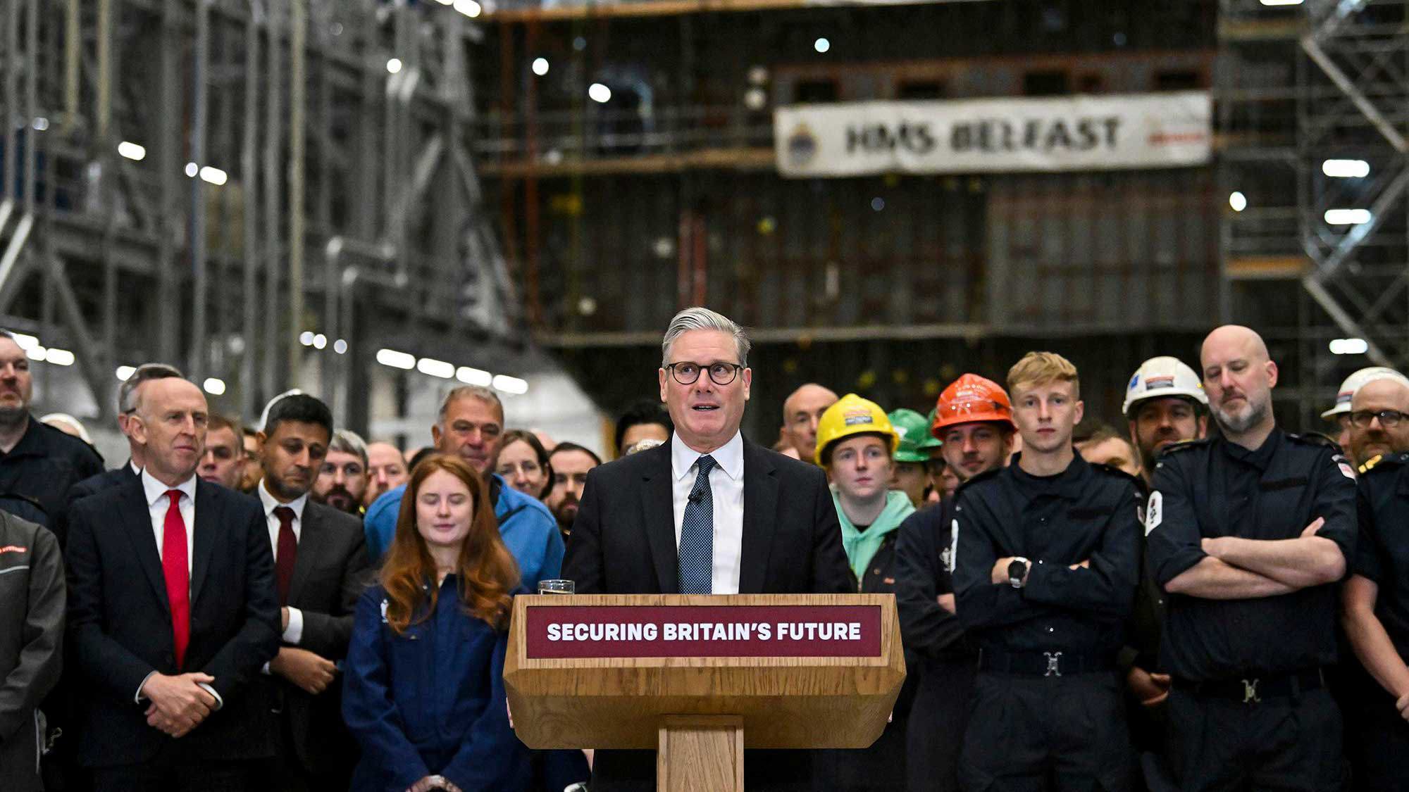 Starmer pledged to turn the UK into a "battle-ready, armour-clad nation."