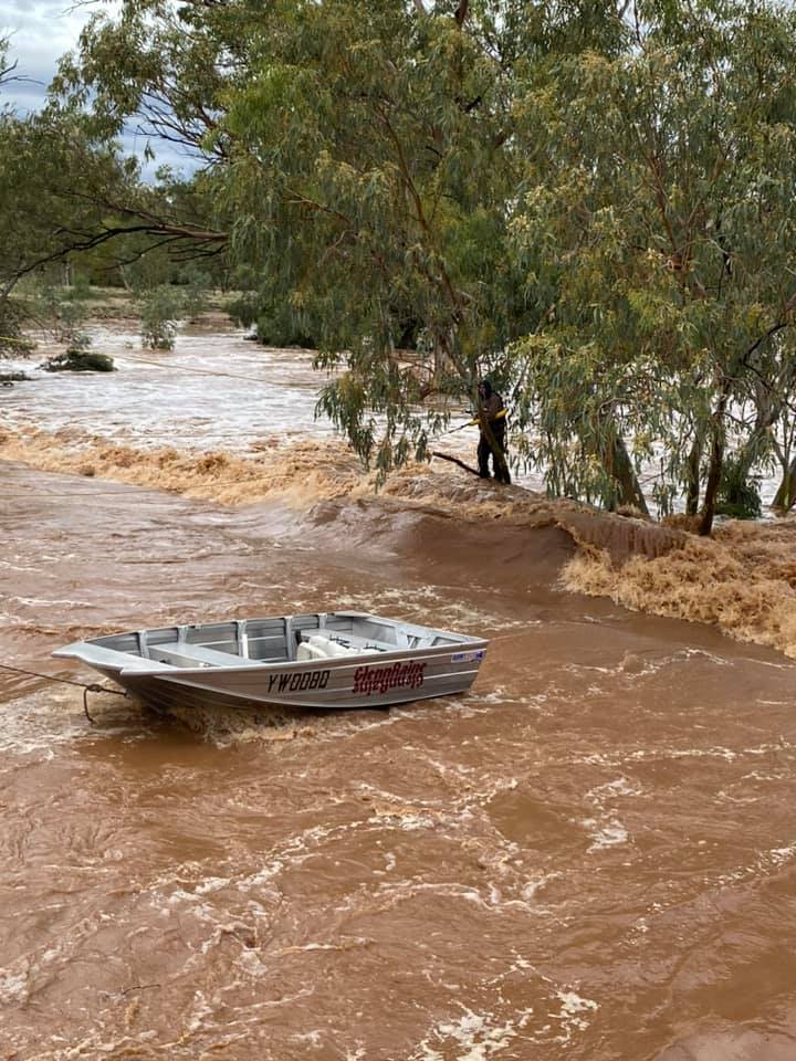 The man attempted to cross the Undoolya Causeway earlier today.