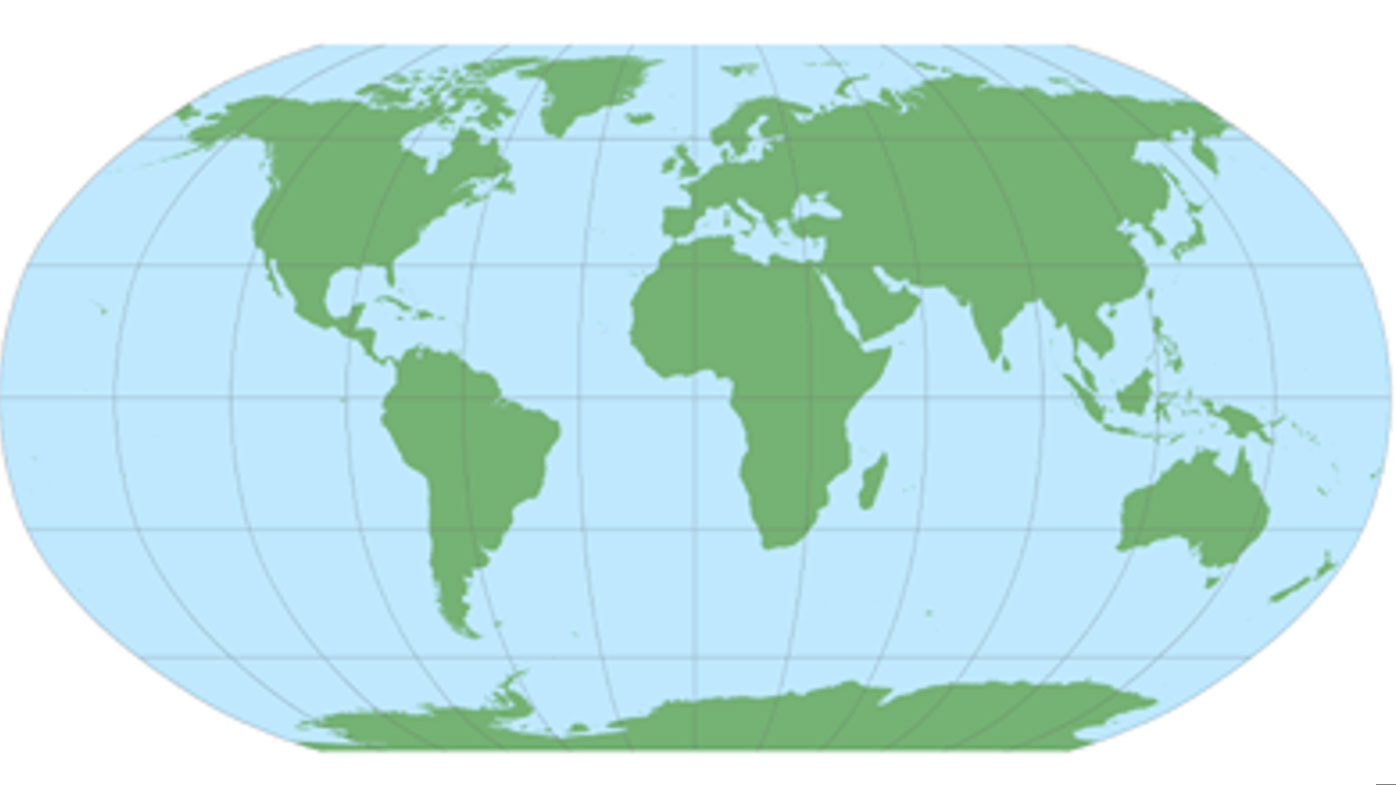 The Robinson projection offered a more accurate look at the world.