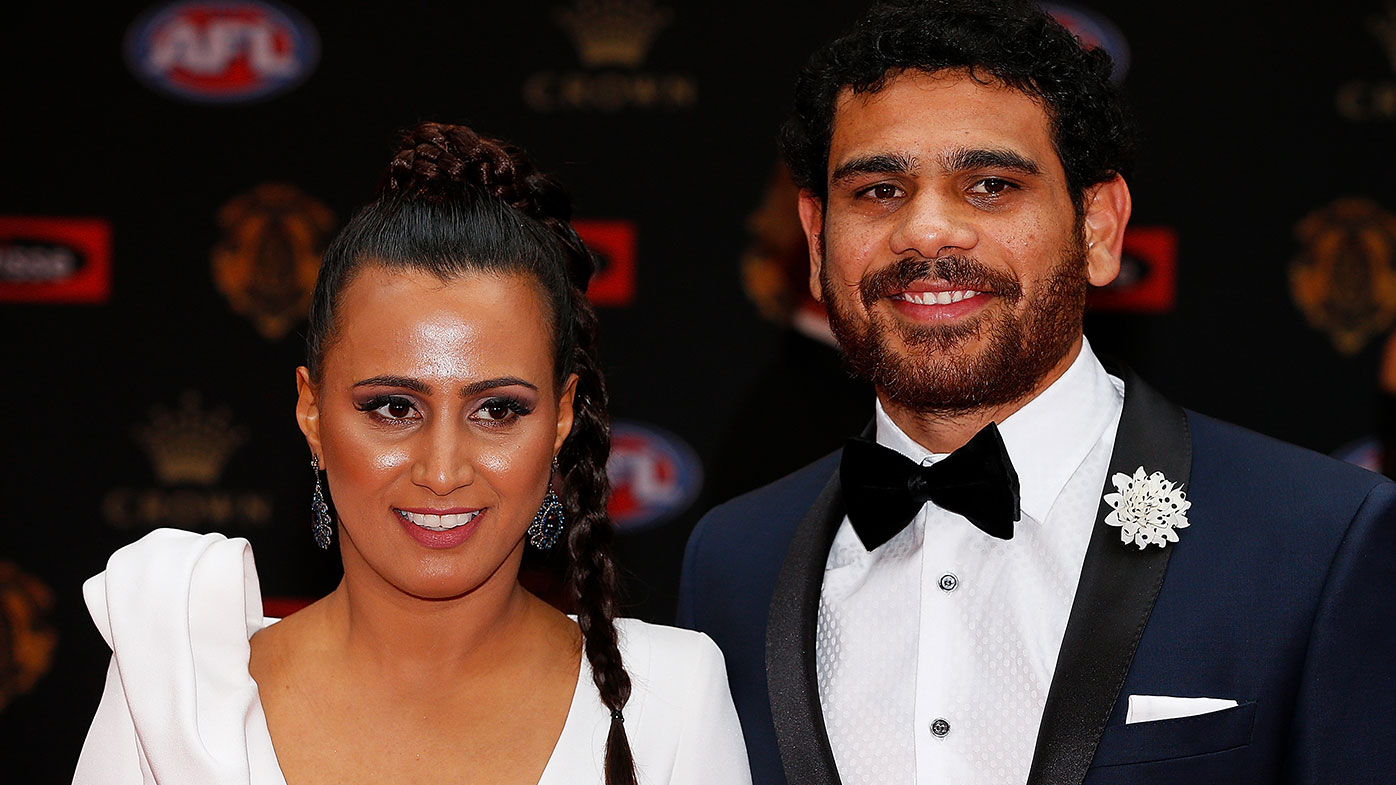 Cyril Rioli and Shannyn Rioli at the Brownlow awards night in 2016
