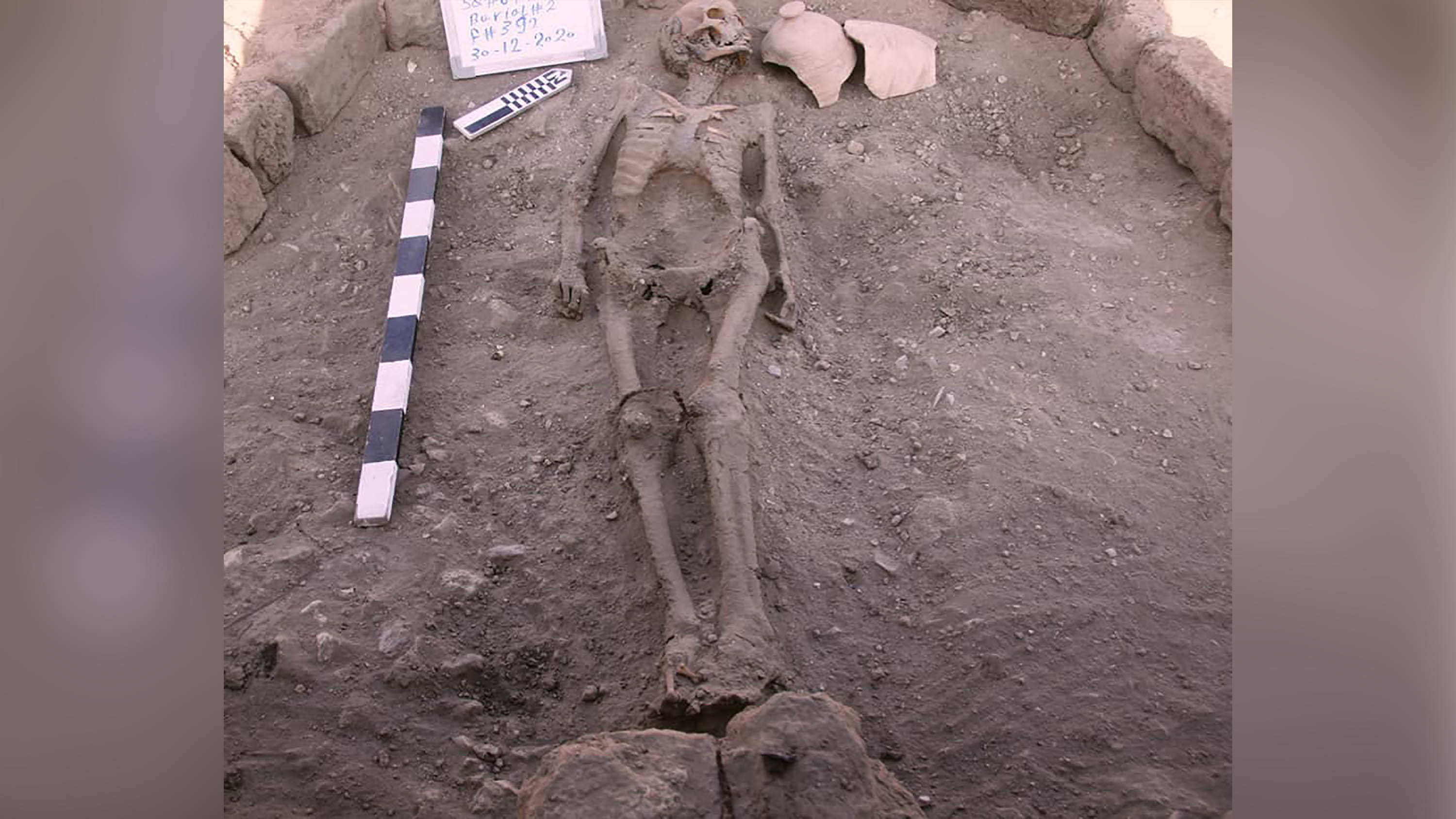 Skeletons were also found buried in the city.