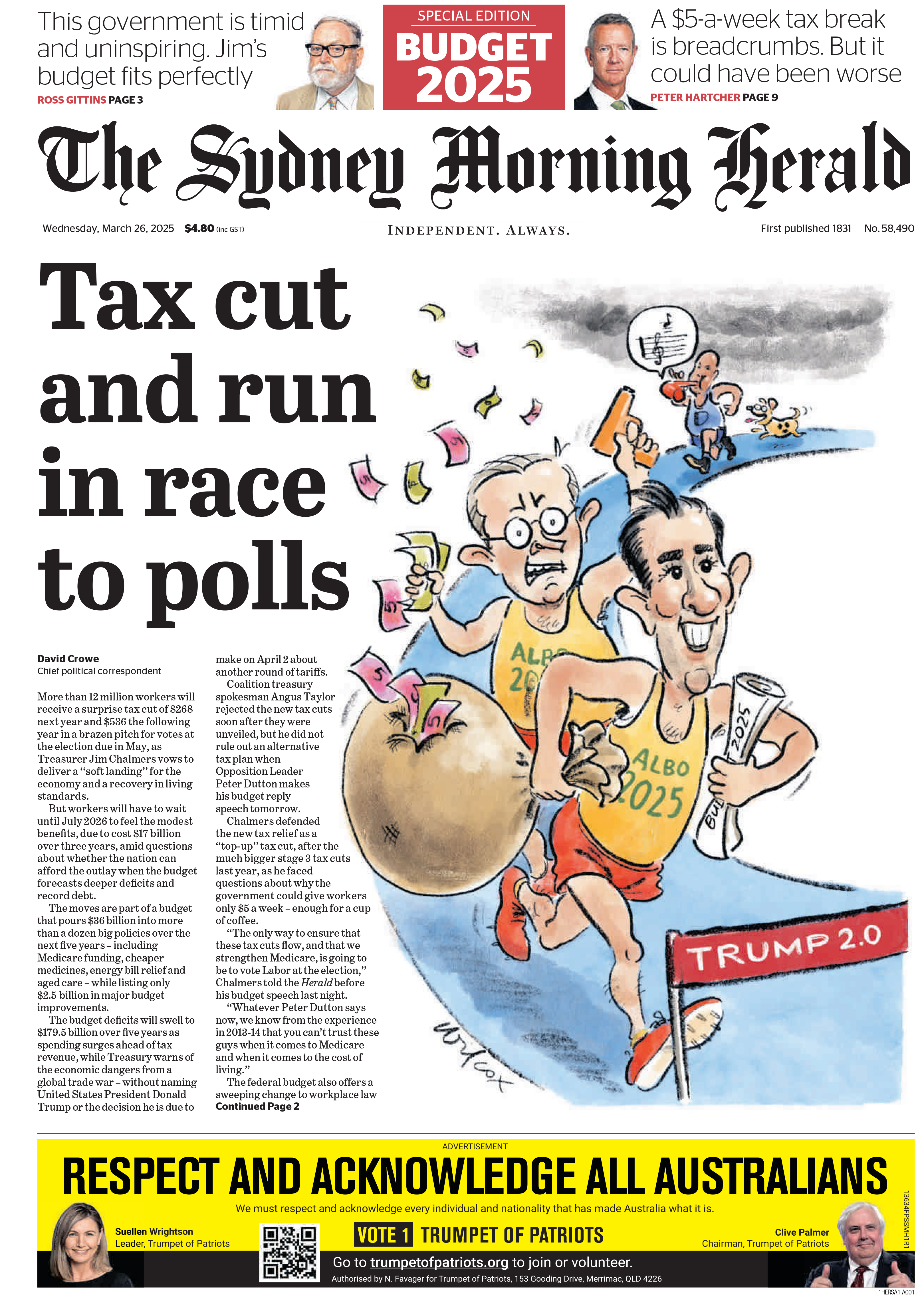 In pictures: The federal budget newspaper front pages