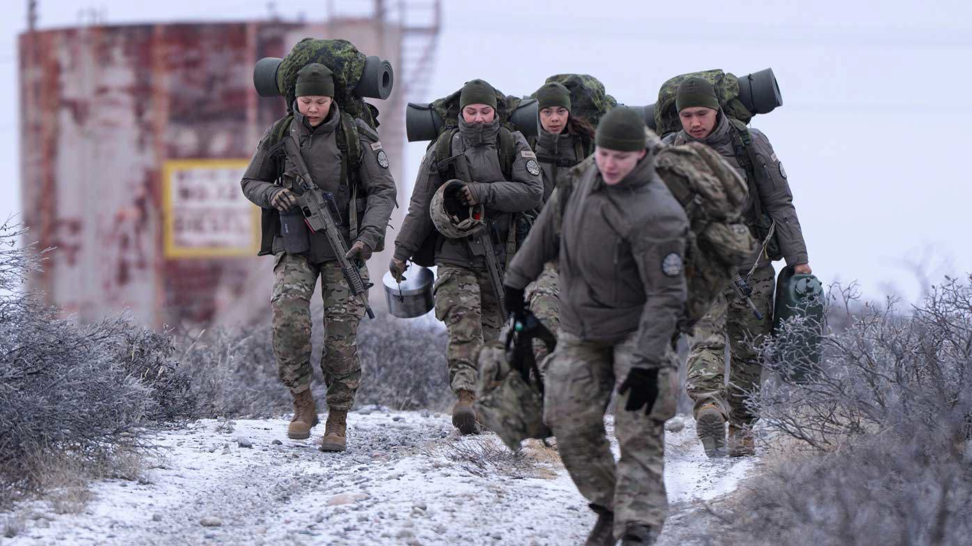Danish troops in Kangerlussuaq, Greenland.