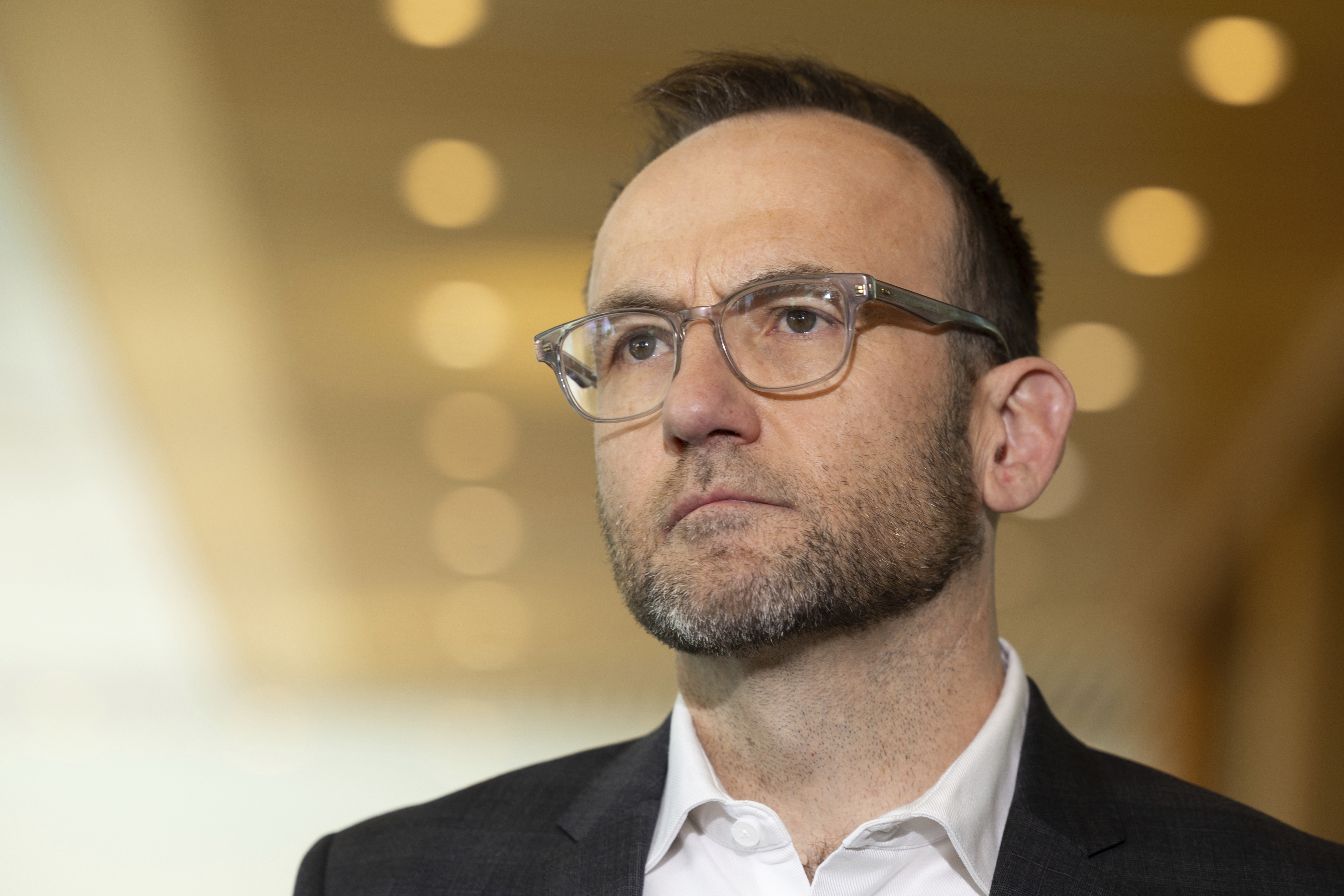 Greens leader Adam Bandt during a press conference