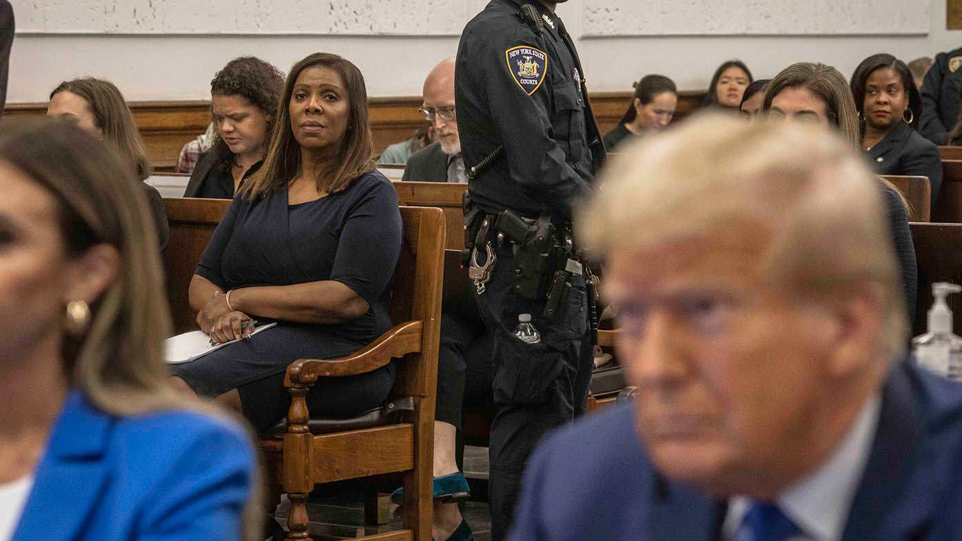 New York Attorney-General Letitia James at Donald Trump's civil business fraud trial.