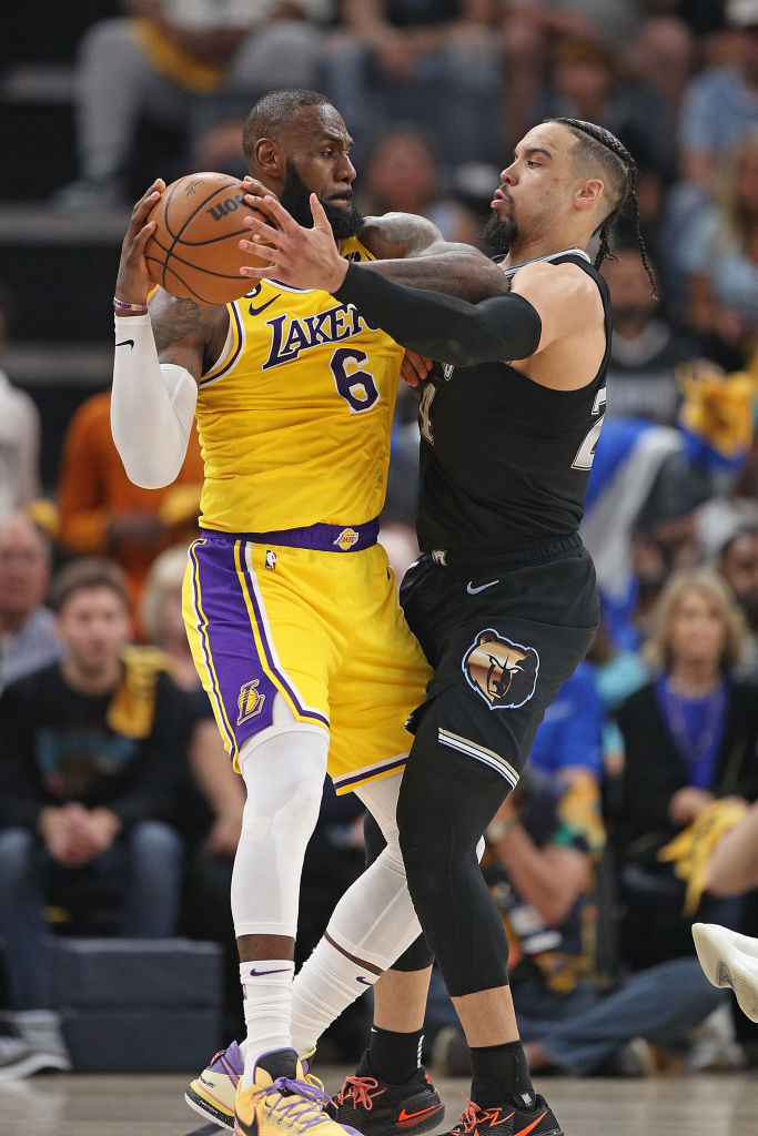 LeBron James and Dillon Brooks battle in Memphis' win. 