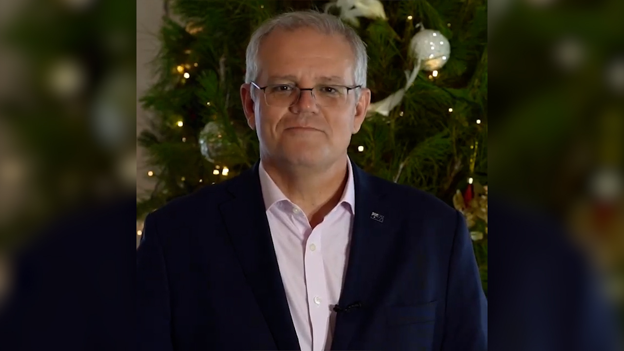 Prime Minister Scott Morrison delivers his Christmas address for 2021. 
