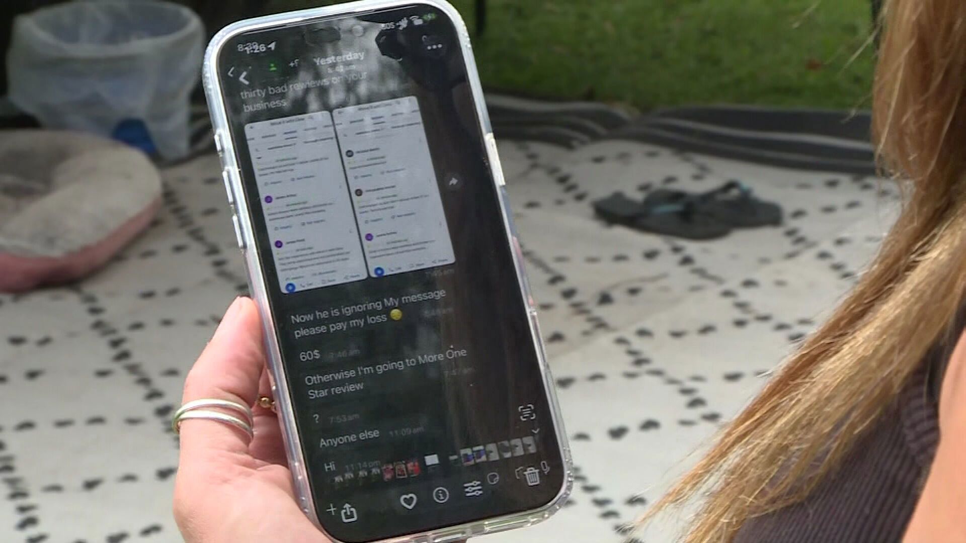 Gina started getting suspicious text messages.