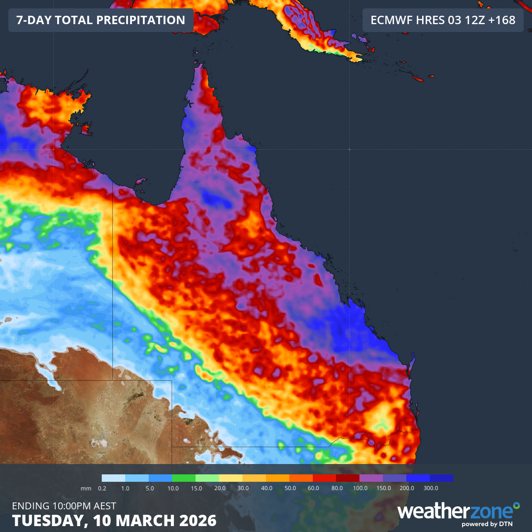 Rain is expected for much of the Queensland coast, including Brisbane and the Gold Coast.