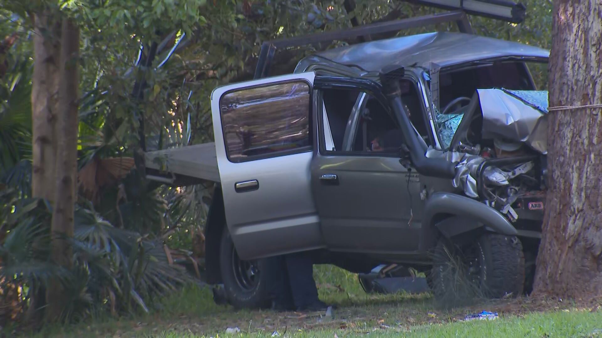 One teenager has died and another five have been injured after their ute slammed into a tree in Bayview on Sydney's northern beaches.