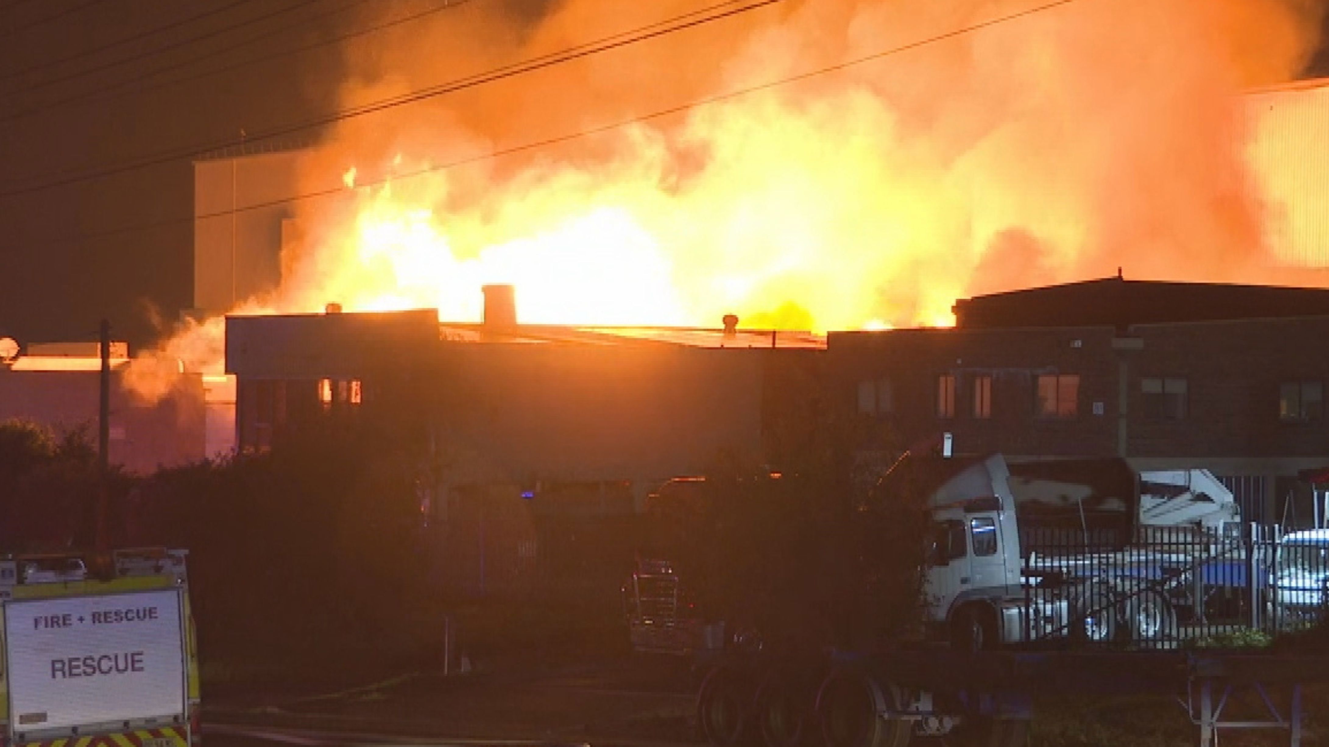 Factory fire Wetherill Park still