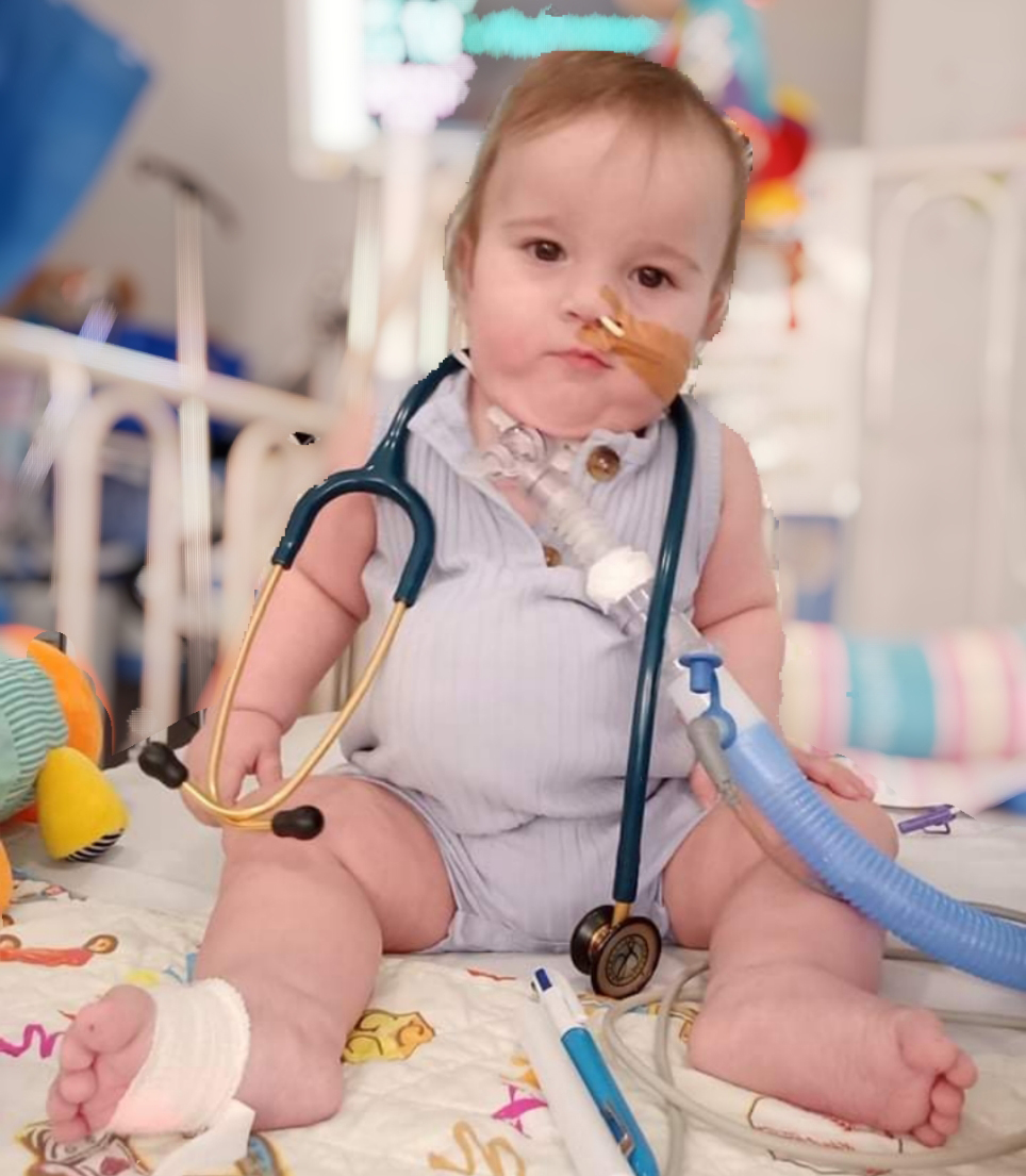 Dominic Grayson has been at Randwick Children's Hospital for over a year.