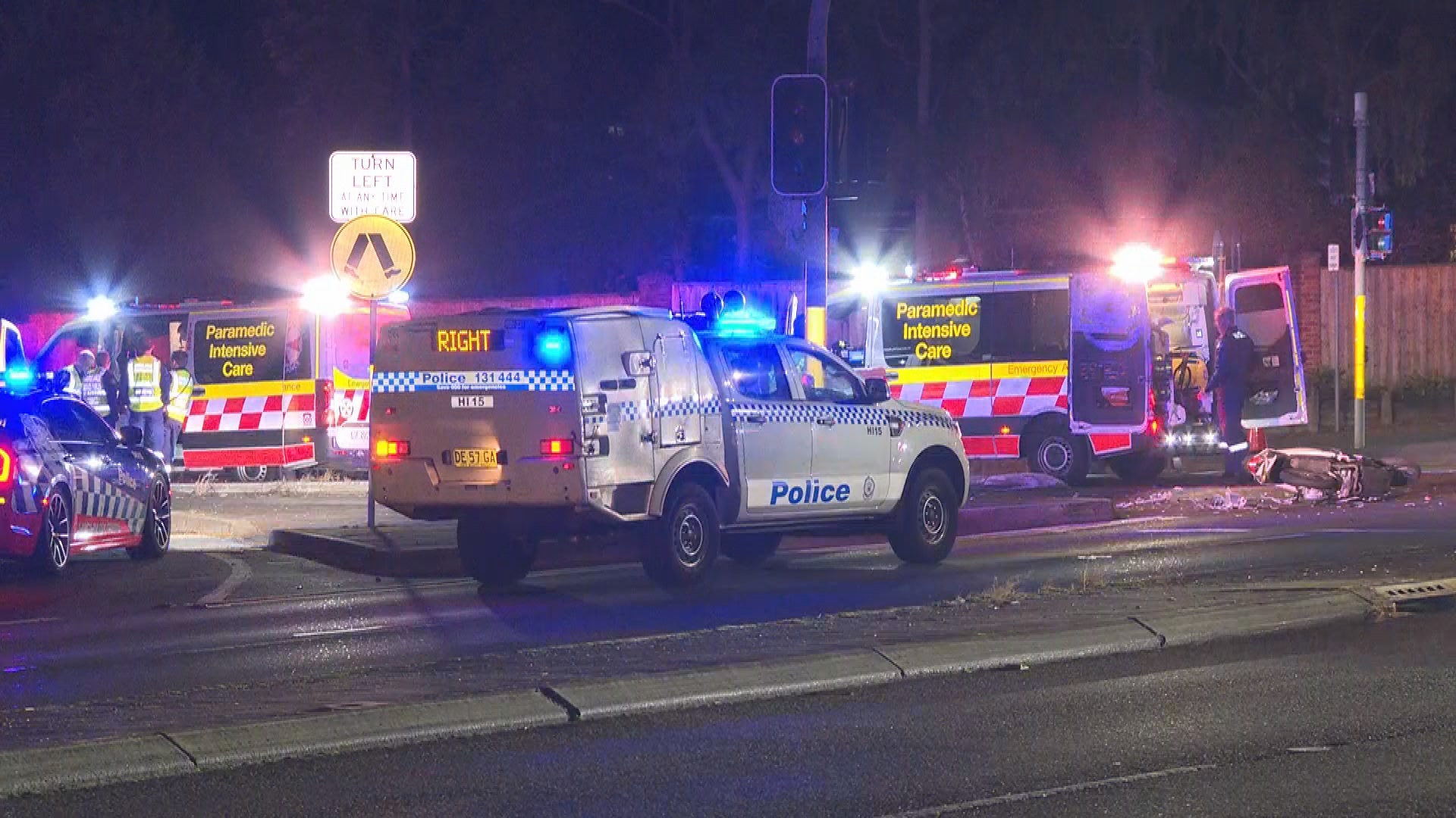 Fatal crash in Cherrybrook, NSW.