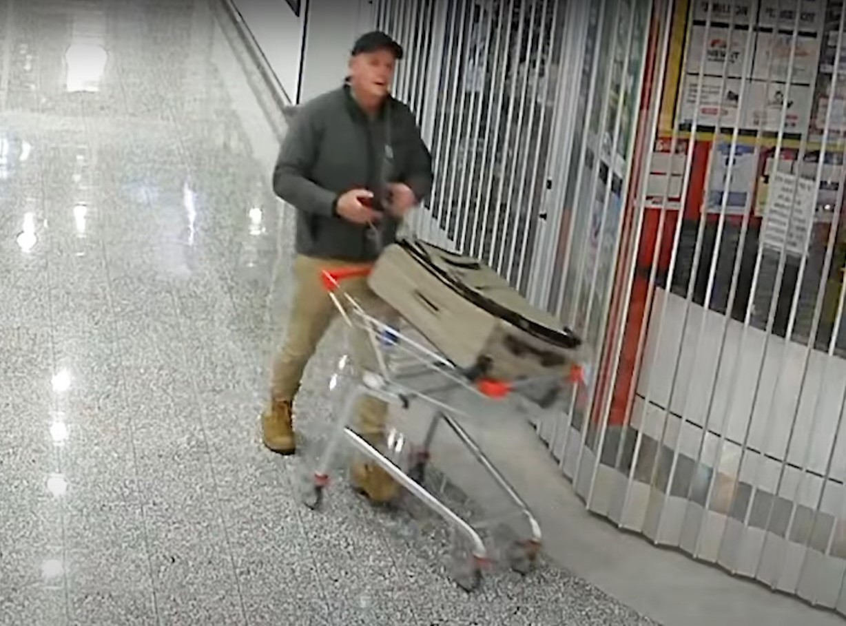 Police allege he then took 53 right-footed shoes only, not pairs, before putting them in his trolley and leaving the centre. 